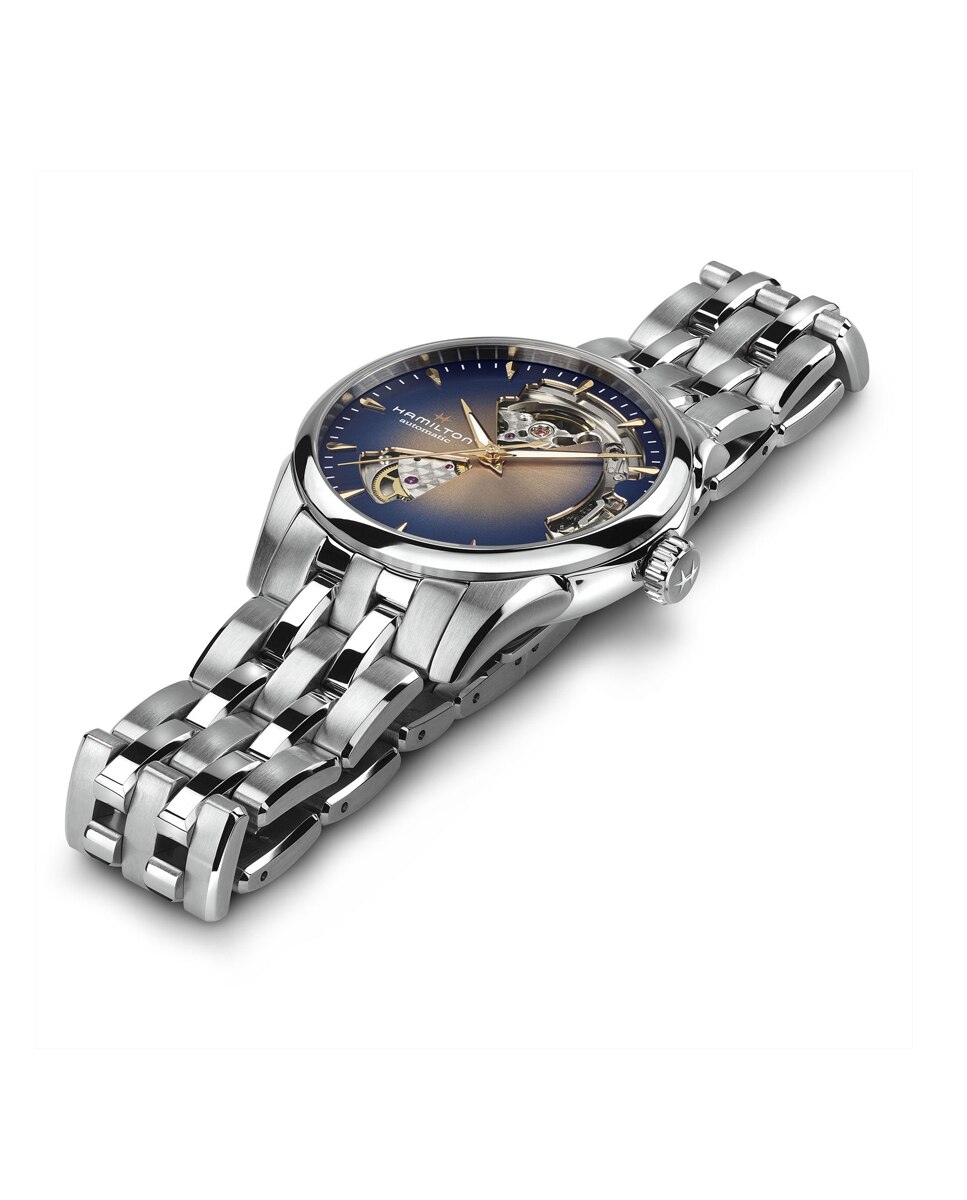 Reloj automático de mujer jazzmaster open heart de 36 mm h32215101 de acero - Hamilton - Plateado Plateado-4