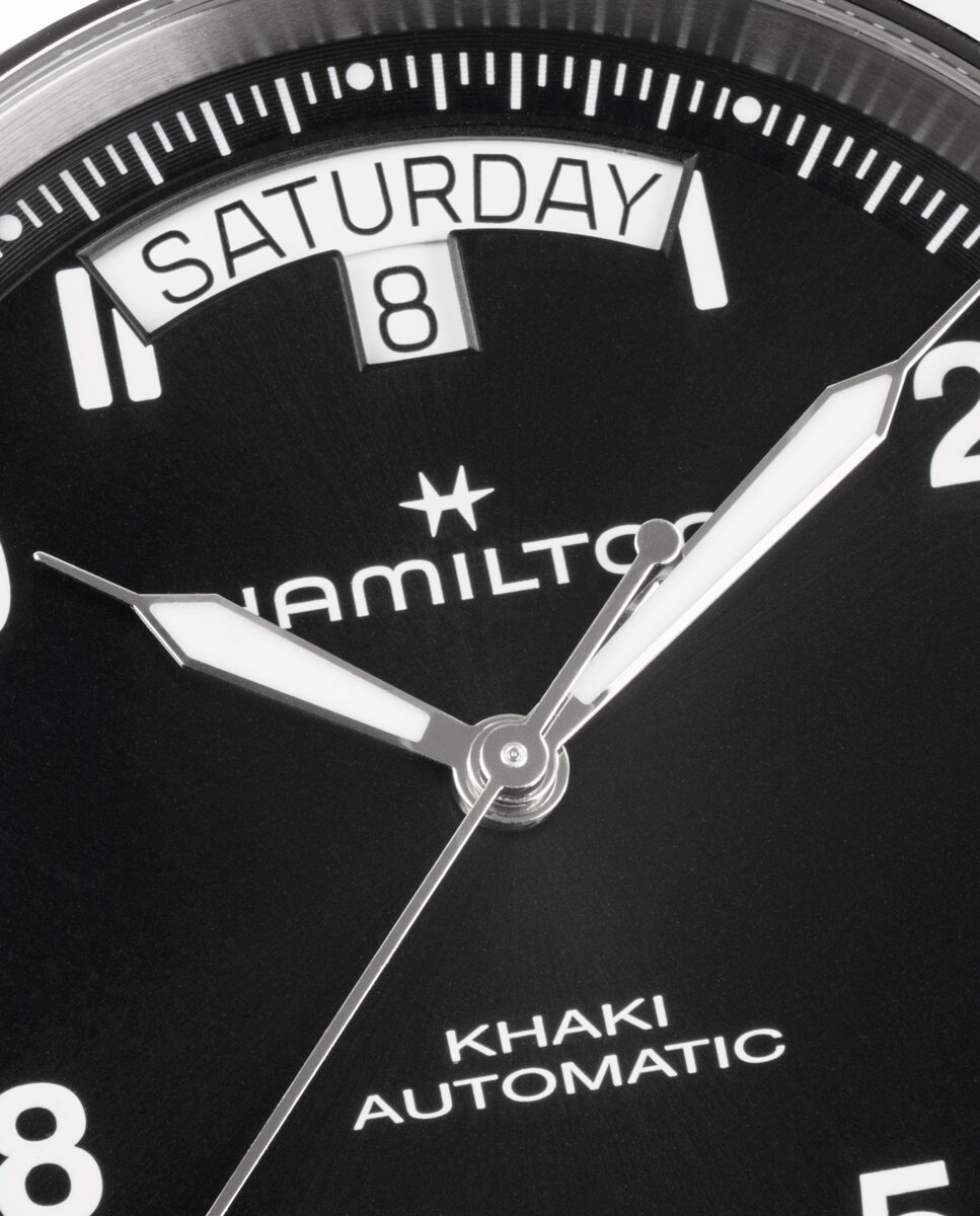 Reloj de hombre automático khaki field king de 40 mm h64475131 de acero con calendario - Hamilton - Plata Plata-3