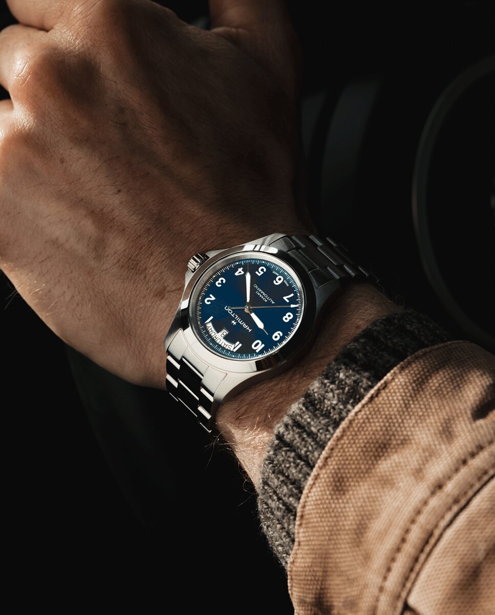 Reloj de hombre automático khaki field king de 40 mm h64475140 de acero con calendario - Hamilton - Plata Plata-2
