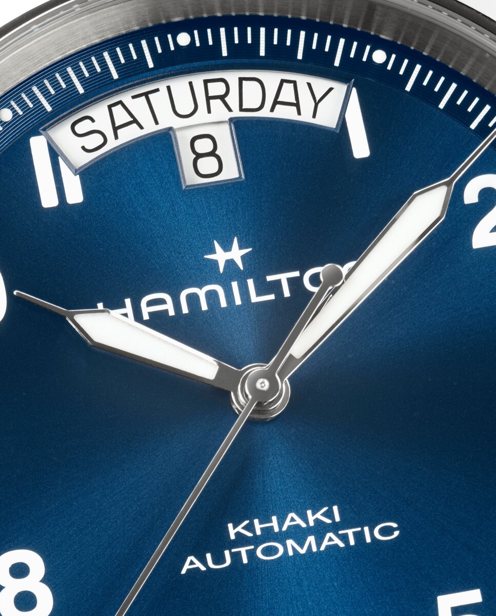 Reloj de hombre automático khaki field king de 40 mm h64475140 de acero con calendario - Hamilton - Plata Plata-3