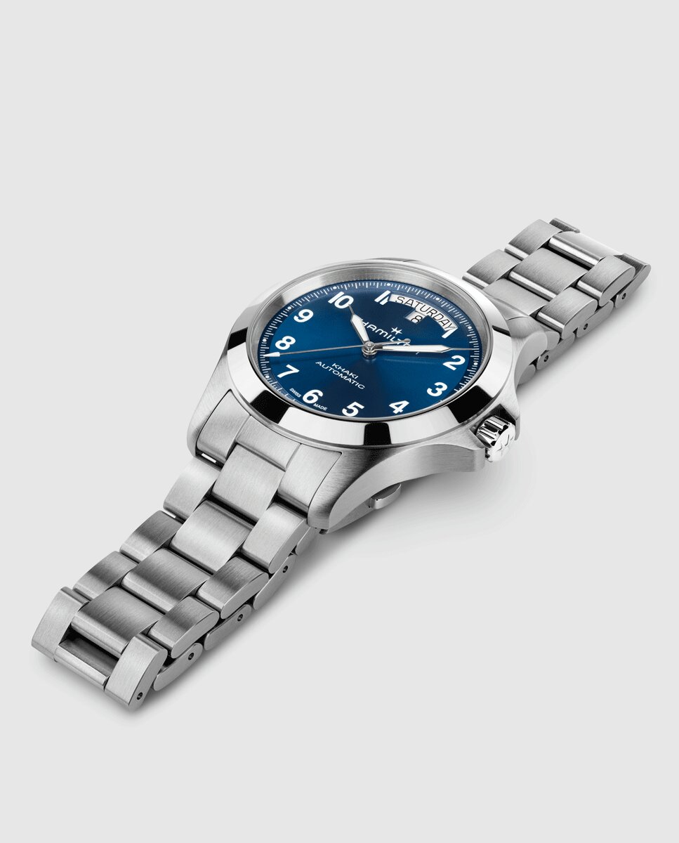 Reloj de hombre automático khaki field king de 40 mm h64475140 de acero con calendario - Hamilton - Plata Plata-4