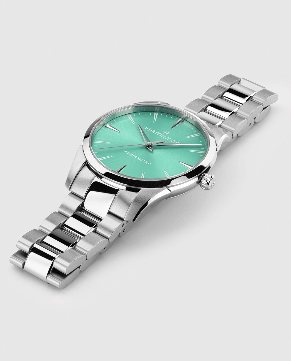 Reloj de hombre jazzmaster quartz de 40 mm h32461161 de acero - Hamilton - Plata Plata-3