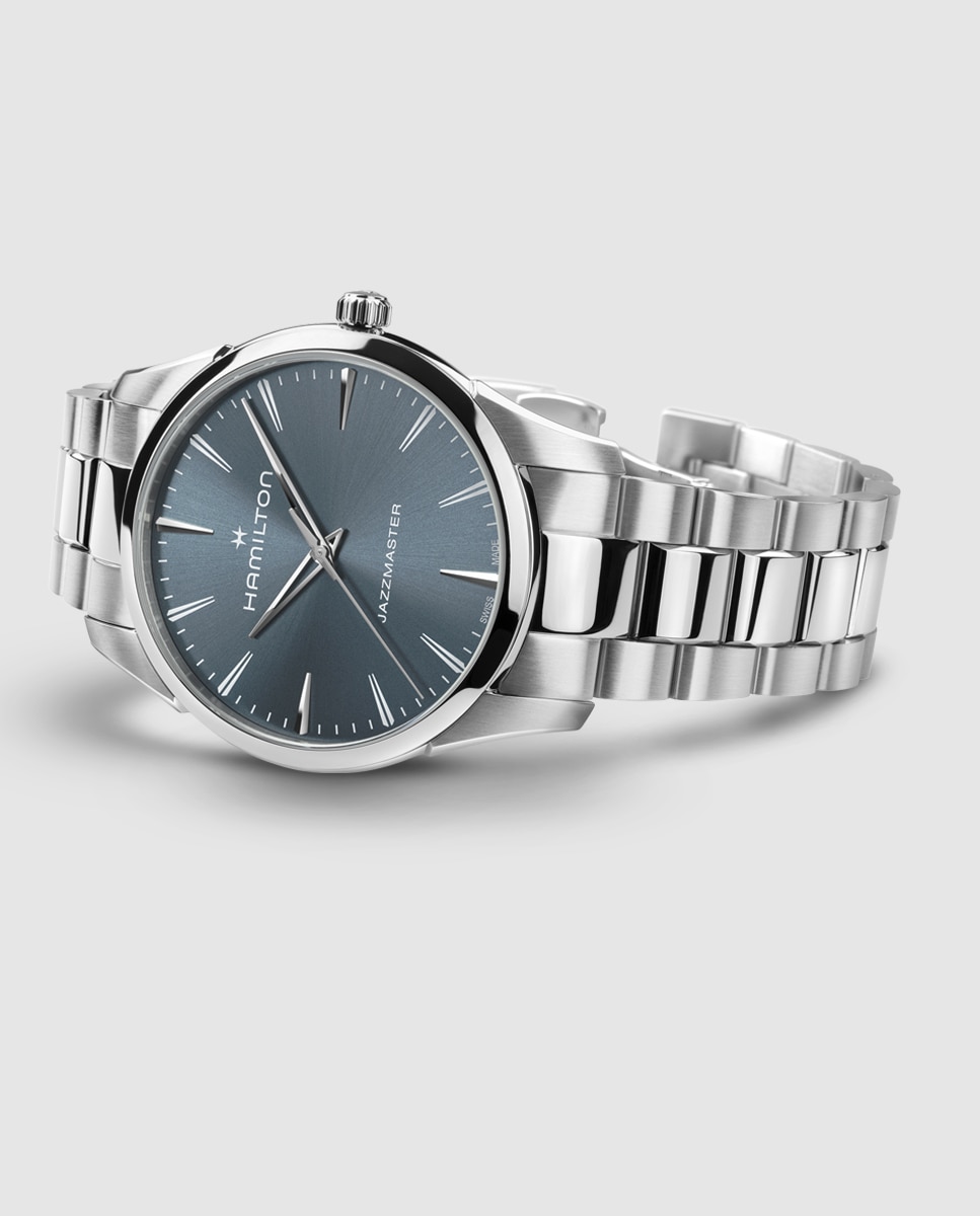 Reloj de hombre jazzmaster quartz de 40 mm h32461141 de acero - Hamilton - Plata Plata-2