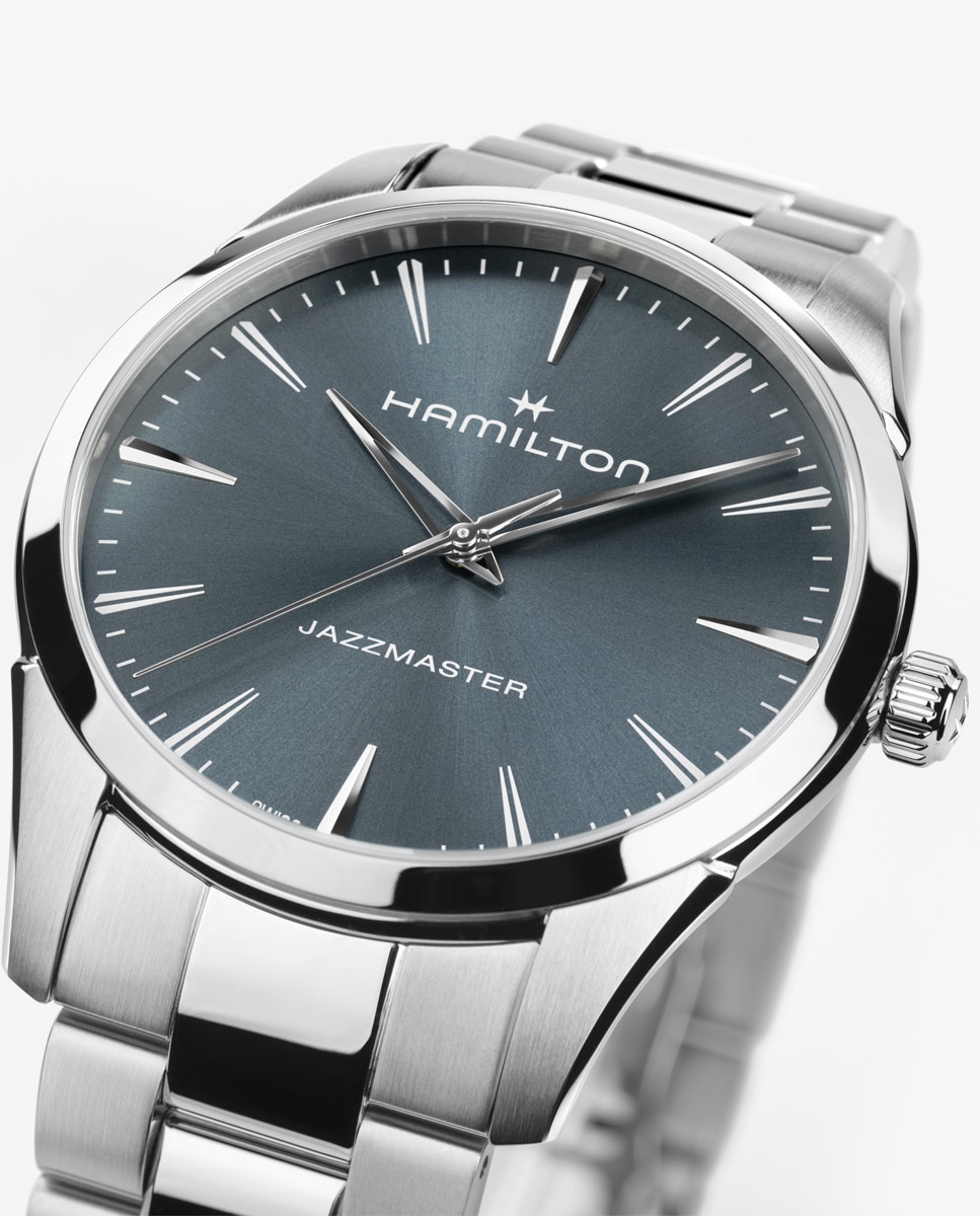 Reloj de hombre jazzmaster quartz de 40 mm h32461141 de acero - Hamilton - Plata Plata-4