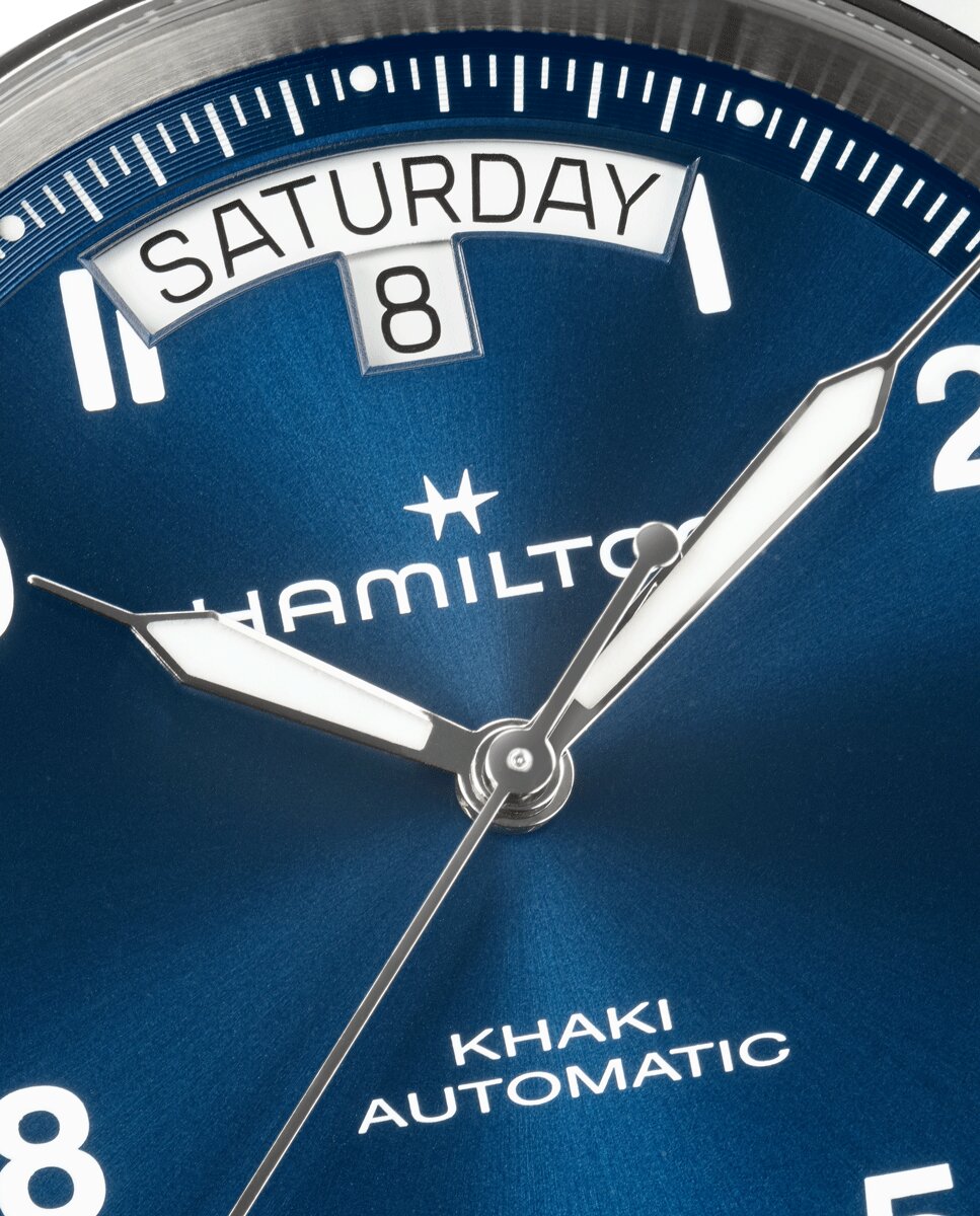 Reloj de hombre automático khaki field king de 40 mm h64475540 con calendario y correa de piel - Hamilton - Marrón Marrón-3