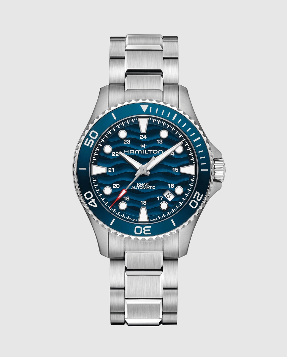 Imagen 0 de Reloj de hombre automático khaki navy scuba de 40 mm h82425140 de acero con calendario Plata