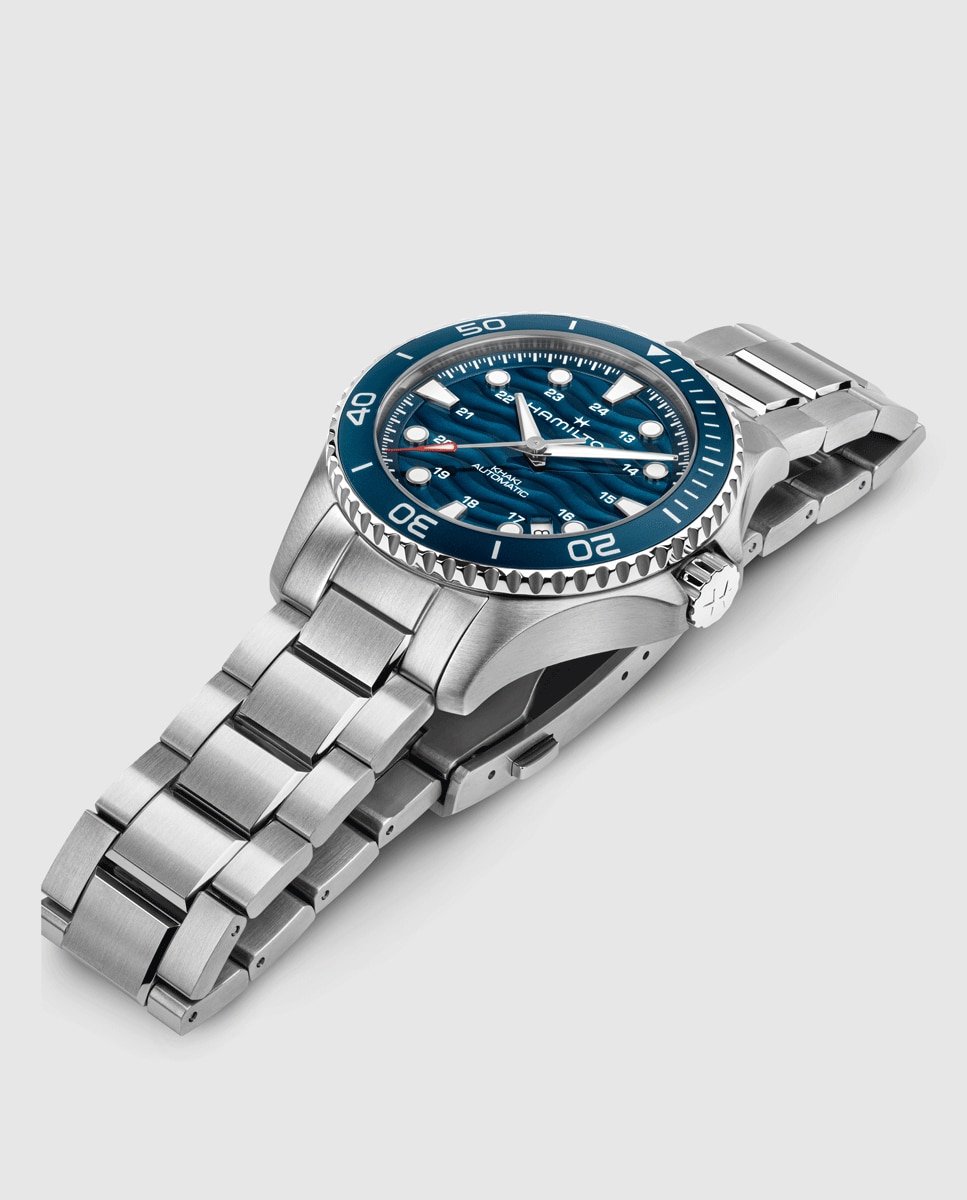 Reloj de hombre automático khaki navy scuba de 40 mm h82425140 de acero con calendario - Hamilton - Plata Plata-2