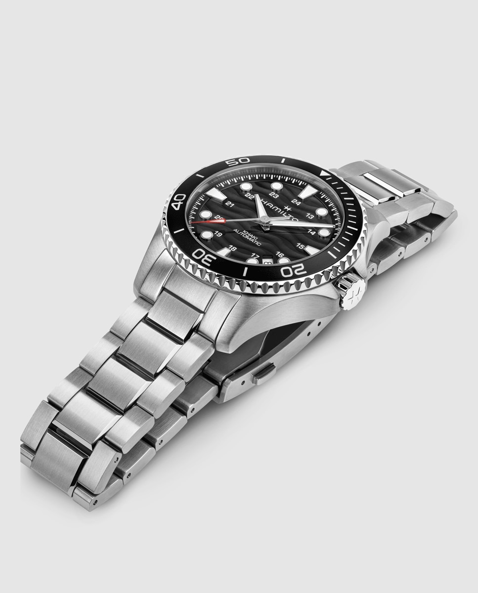 Reloj de hombre automático khaki navy scuba de 40 mm h82415130 de acero con calendario - Hamilton - Plata Plata-2