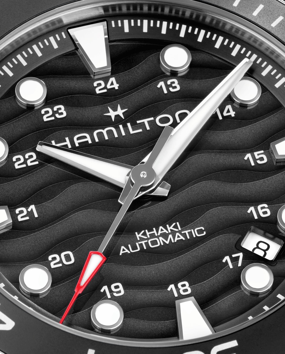 Reloj de hombre automático khaki navy scuba de 40 mm h82415130 de acero con calendario - Hamilton - Plata Plata-4