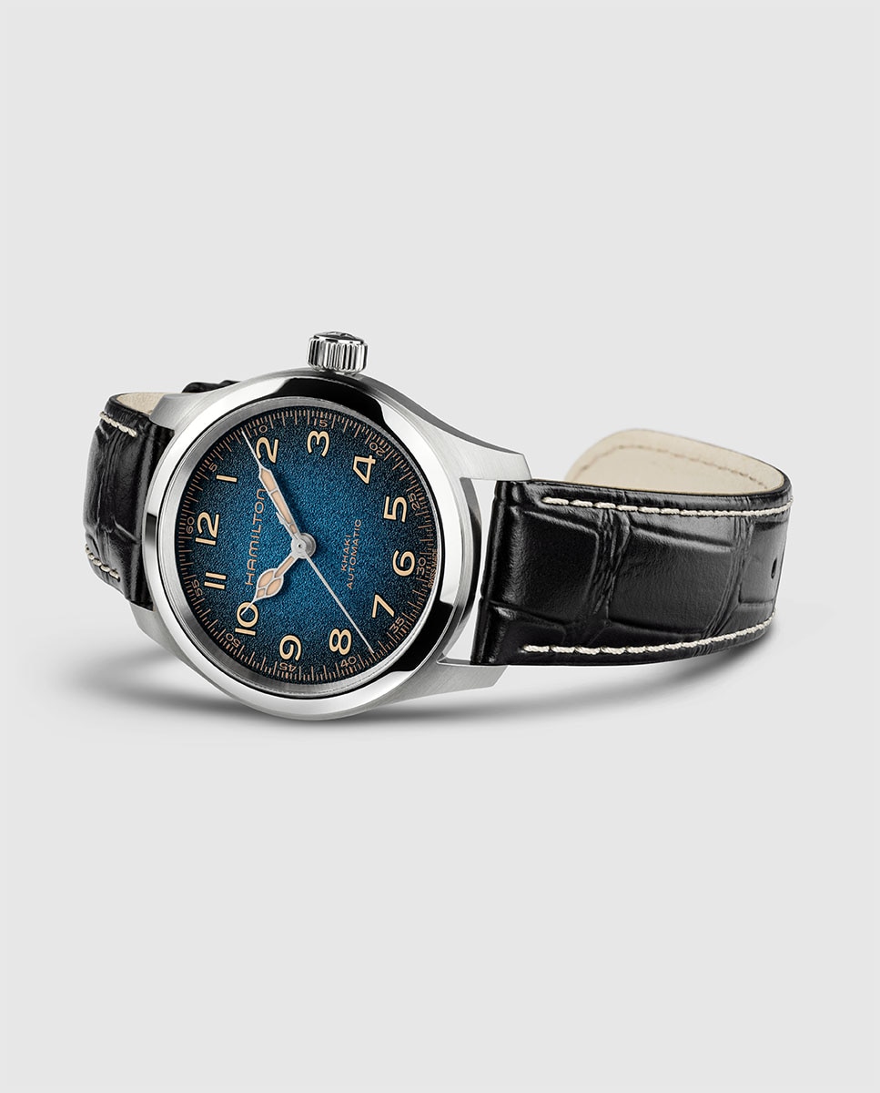 Imagen 5 de Reloj de hombre automático khaki field murph de 38 mm h70405740 con correa de piel - Hamilton - Negro Negro