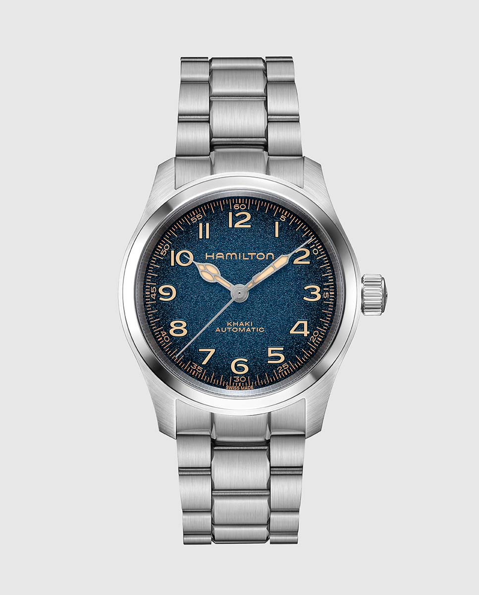 Imagen 0 de Reloj de hombre automático khaki field murph de 38 mm h70405140 con brazalete metálico Plata