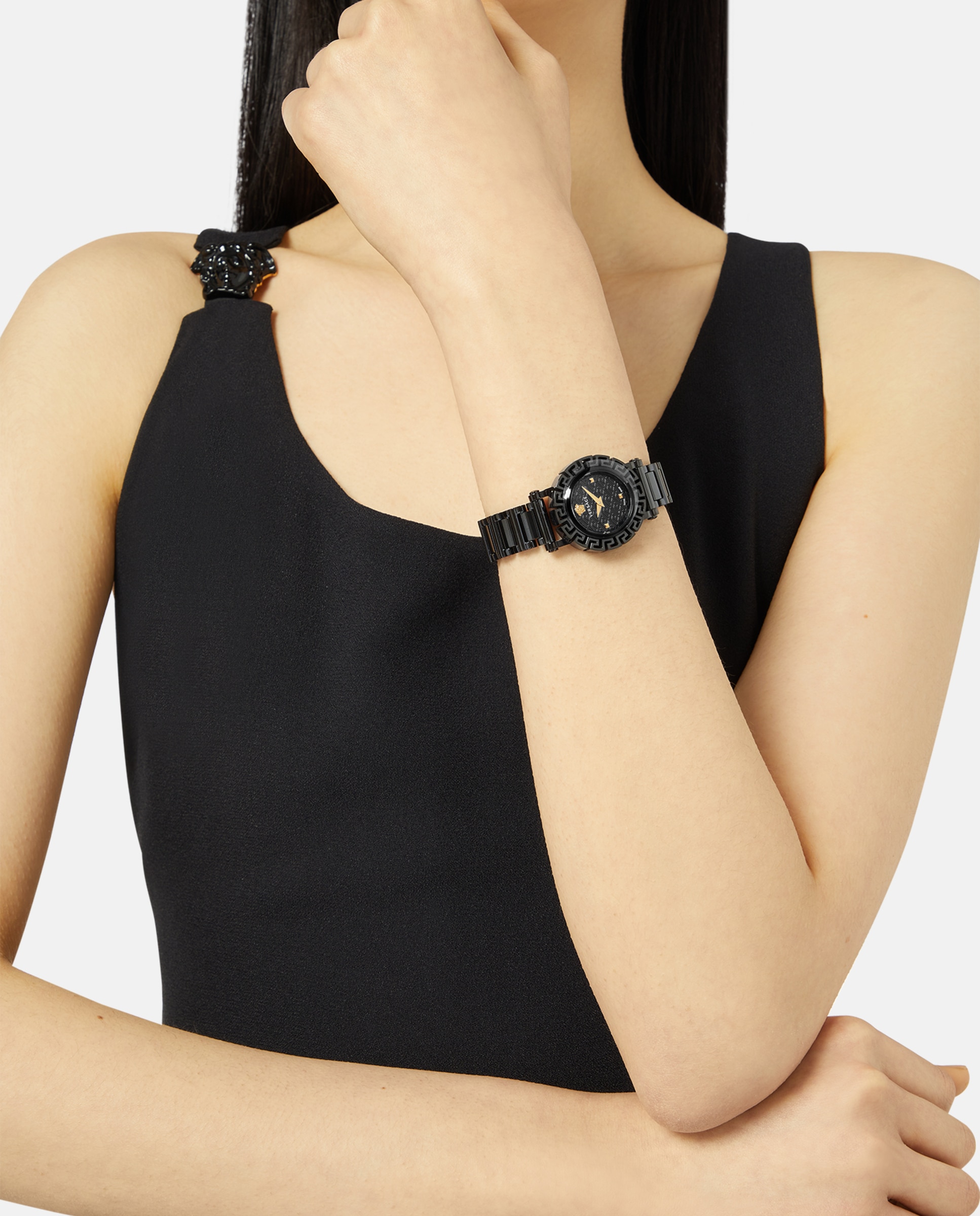 Reloj de mujer Greca glam VE2Q00522 de acero y correa - Versace - Negro Negro-4