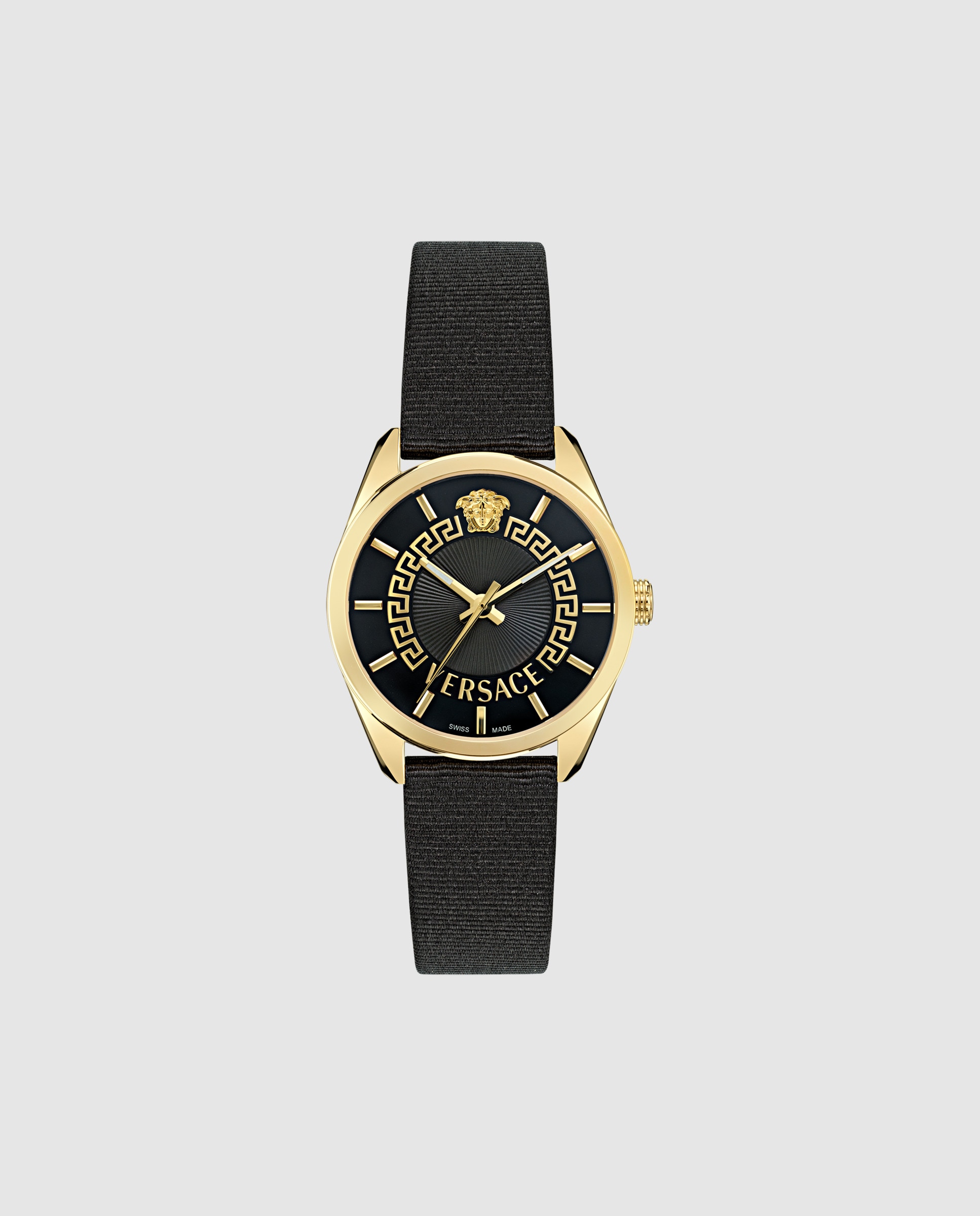 Reloj de mujer New v-circle VE8A00224 de textil y correa negra - Versace - Negro Negro-1