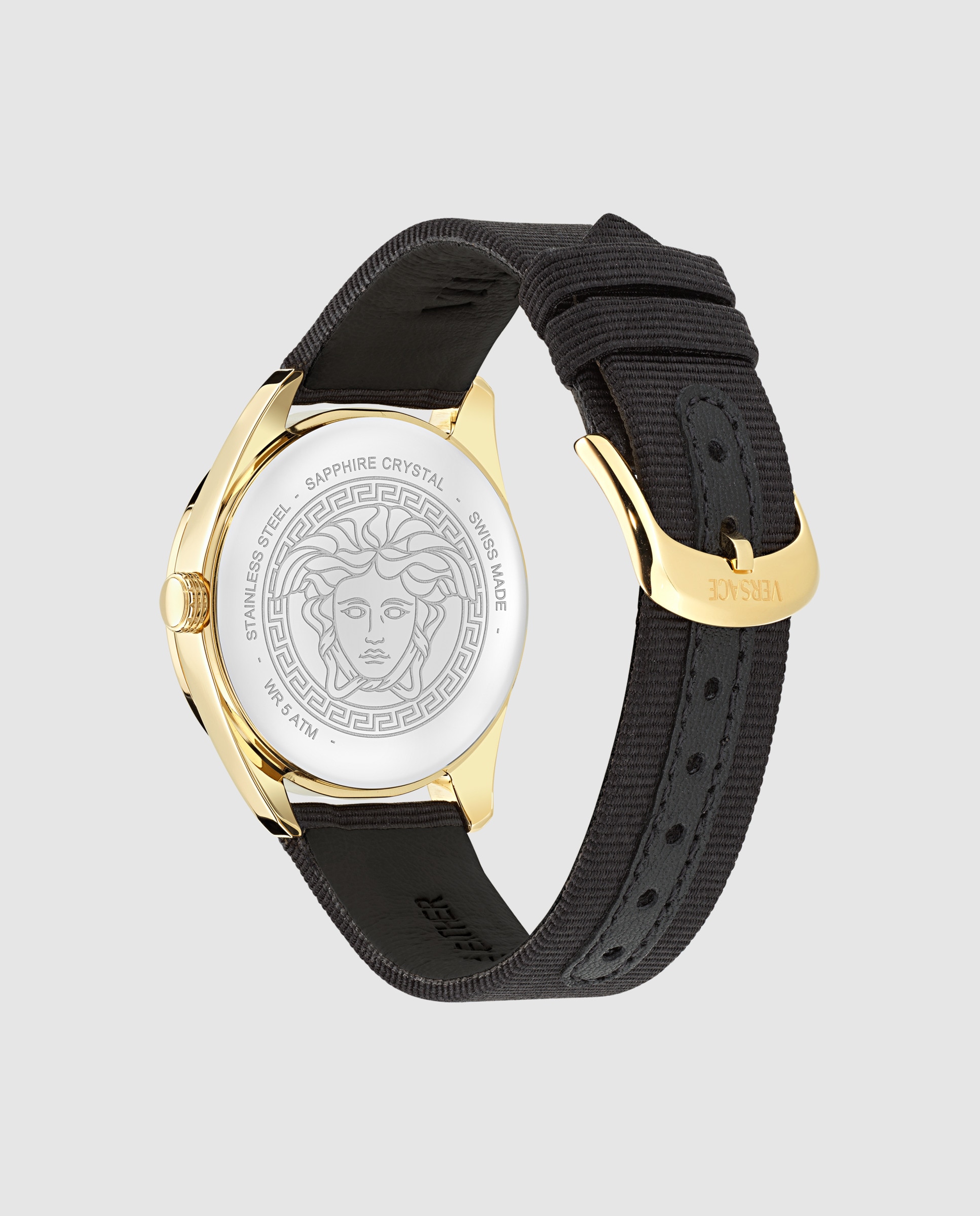 Reloj de mujer New v-circle VE8A00224 de textil y correa negra - Versace - Negro Negro-3