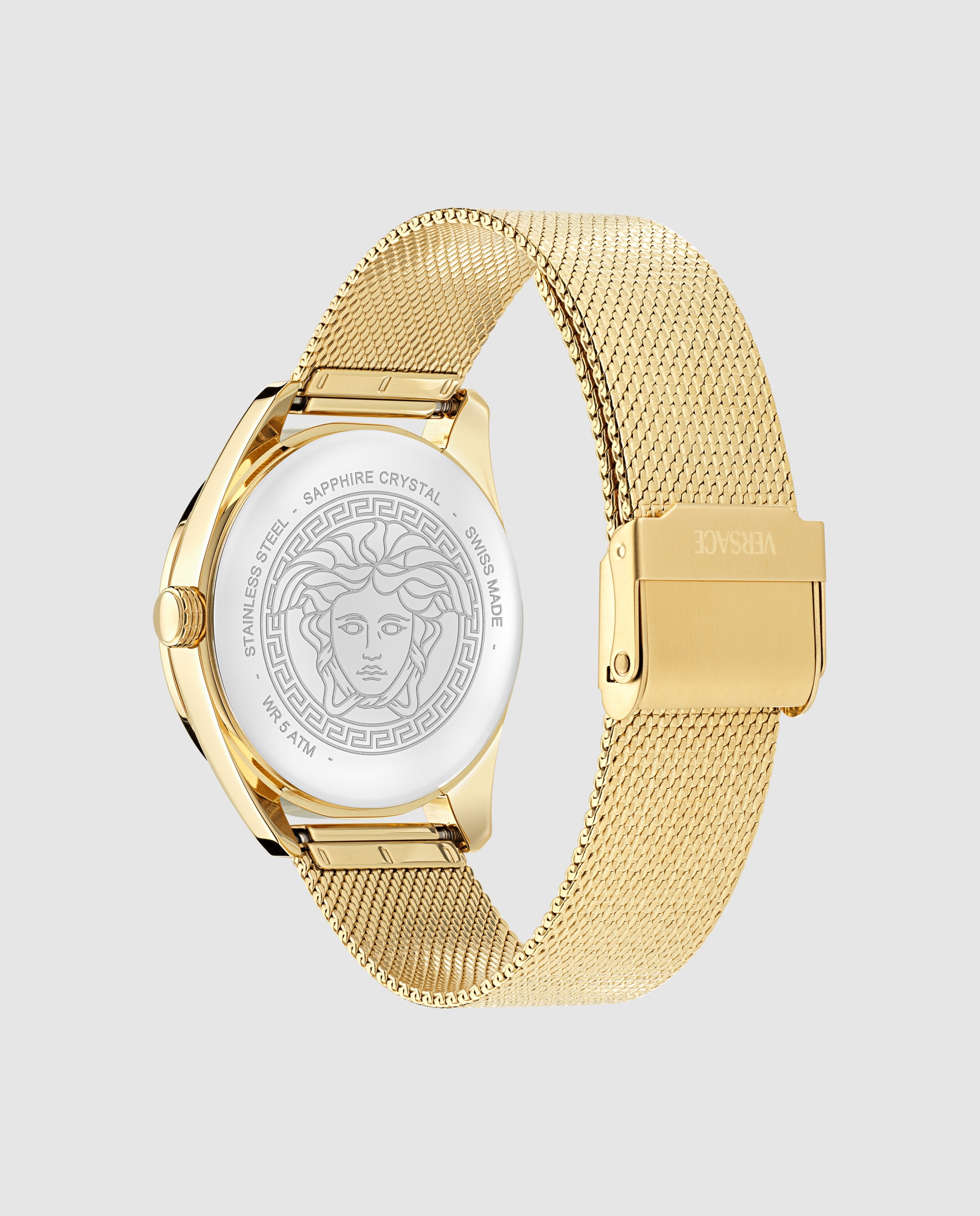 Reloj de mujer New v-circle VE8A00424 de acero y correa dorada - Versace - Oro Oro-3