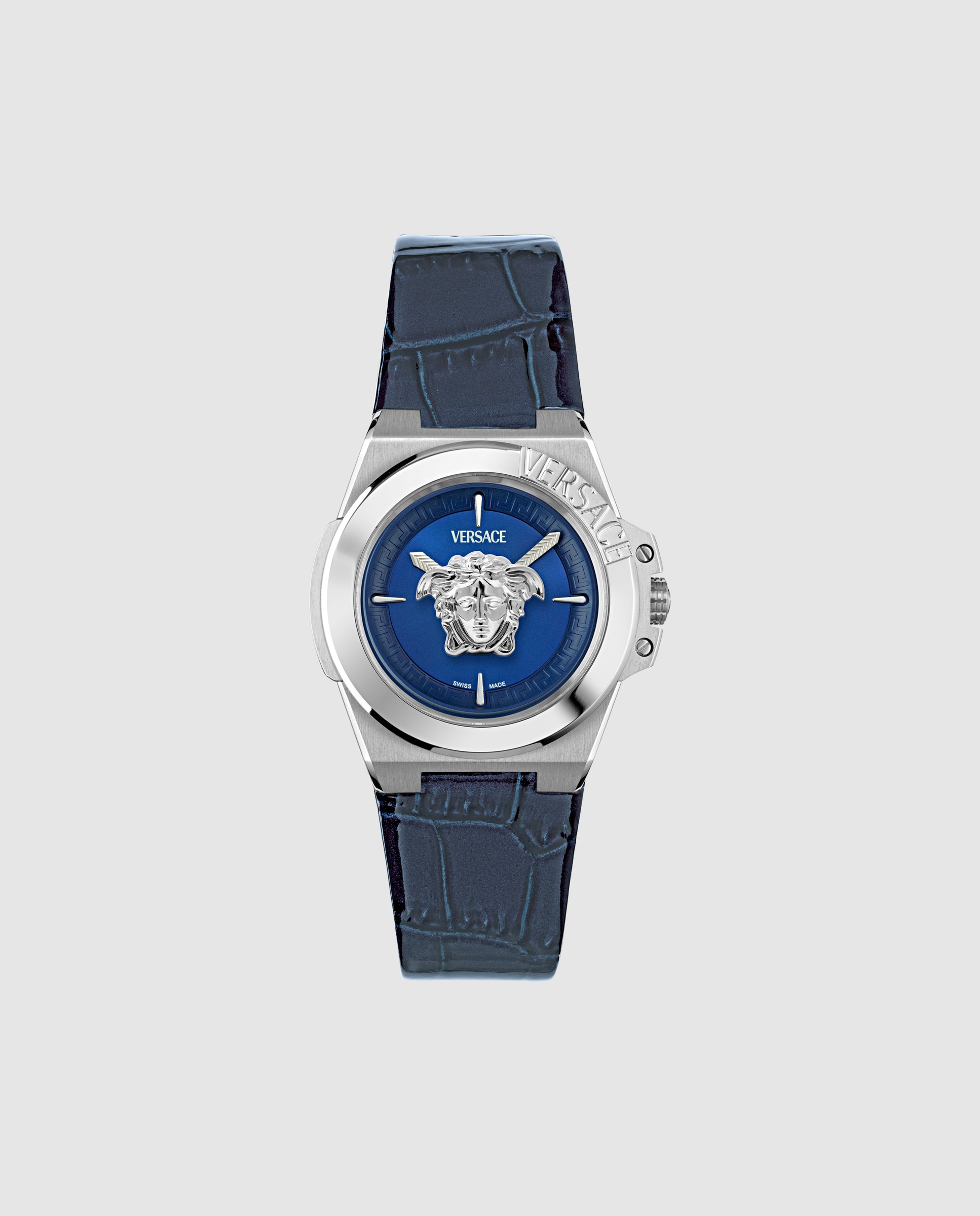Reloj de mujer Hera VE8D00124 de piel y correa - Versace - Azul Azul-1