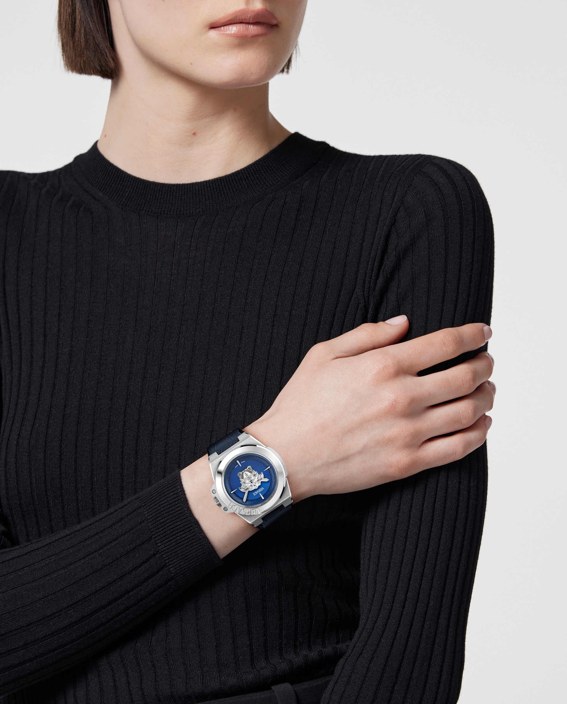 Reloj de mujer Hera VE8D00124 de piel y correa - Versace - Azul Azul-4