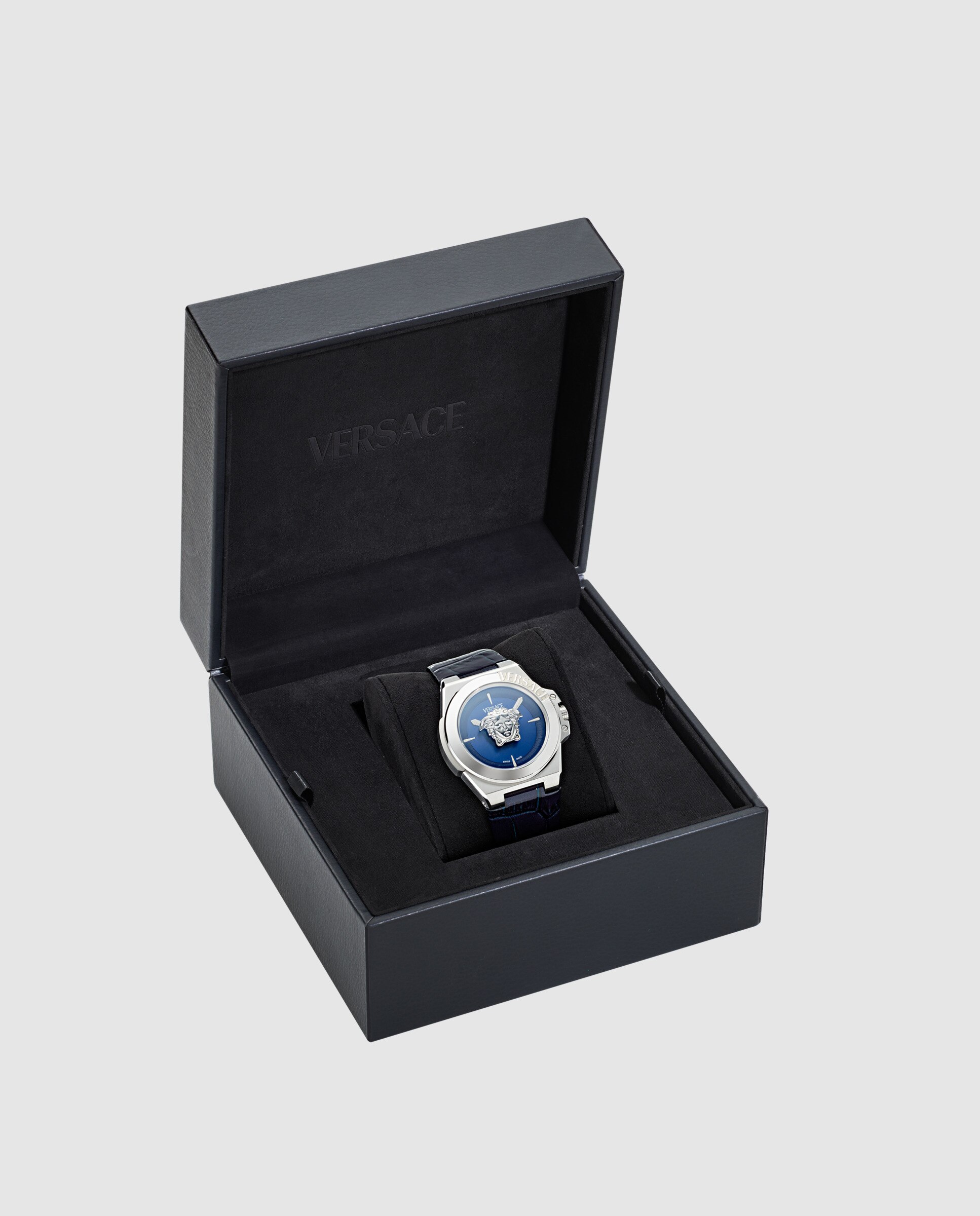 Reloj de mujer Hera VE8D00124 de piel y correa - Versace - Azul Azul-5
