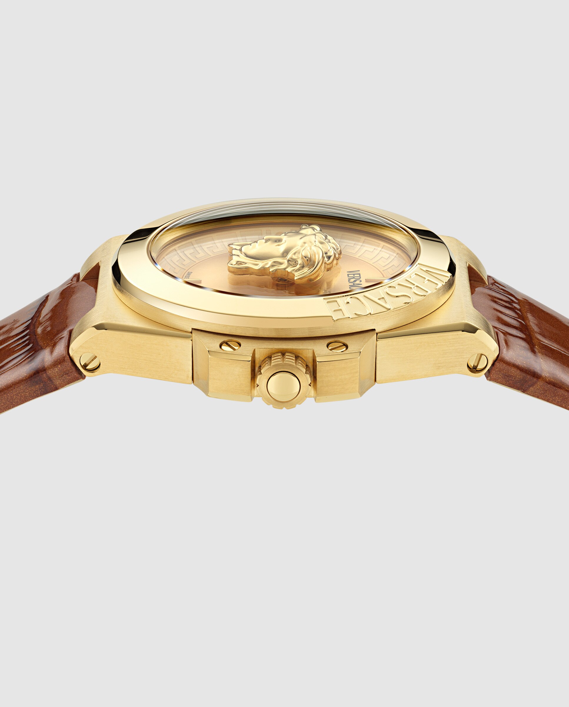 Reloj de mujer Hera VE8D00224 de piel y correa - Versace - Marrón Marrón-2