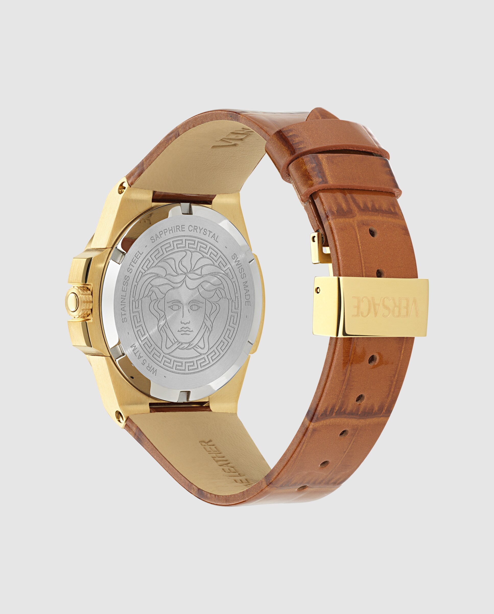 Reloj de mujer Hera VE8D00224 de piel y correa - Versace - Marrón Marrón-3