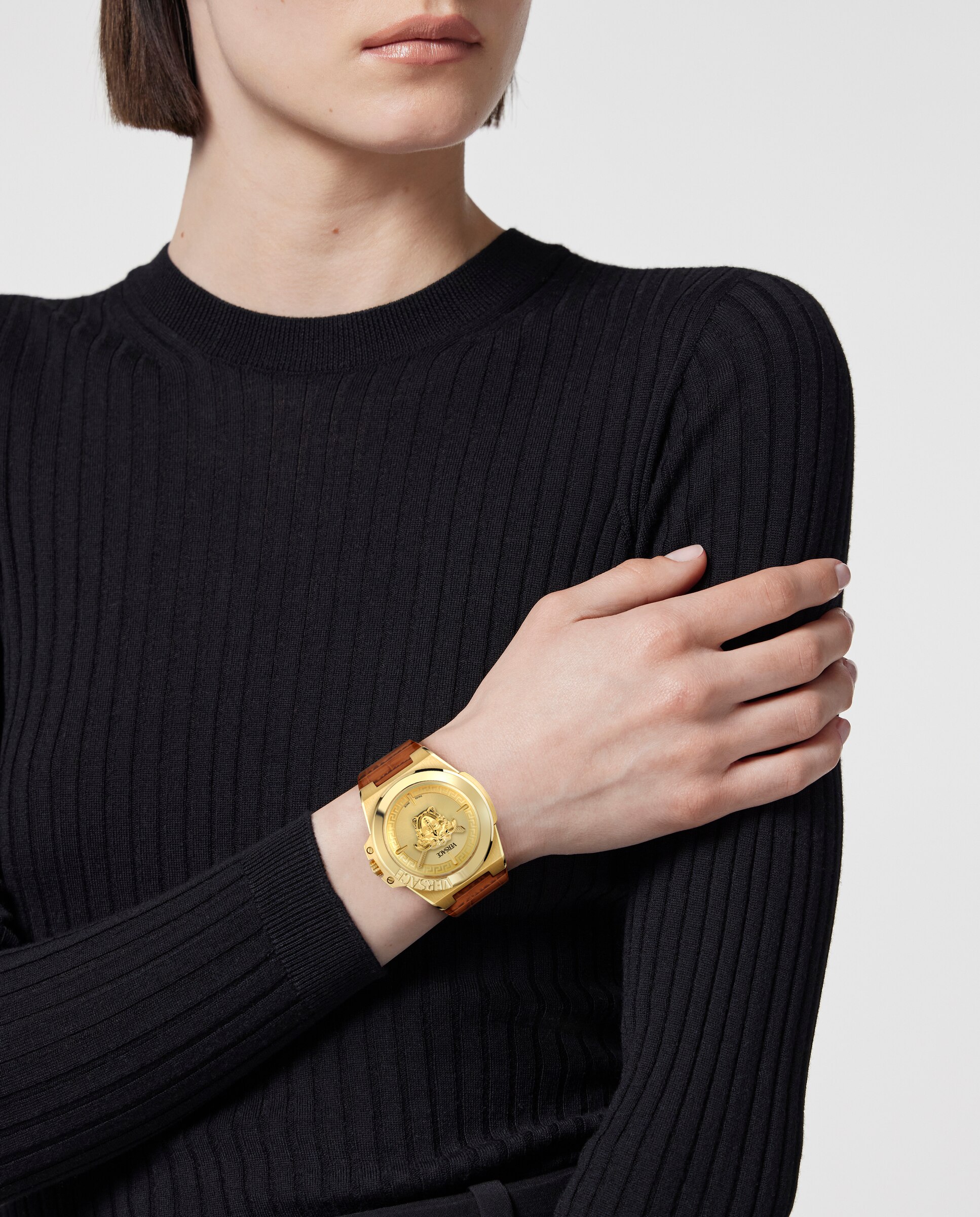 Reloj de mujer Hera VE8D00224 de piel y correa - Versace - Marrón Marrón-4
