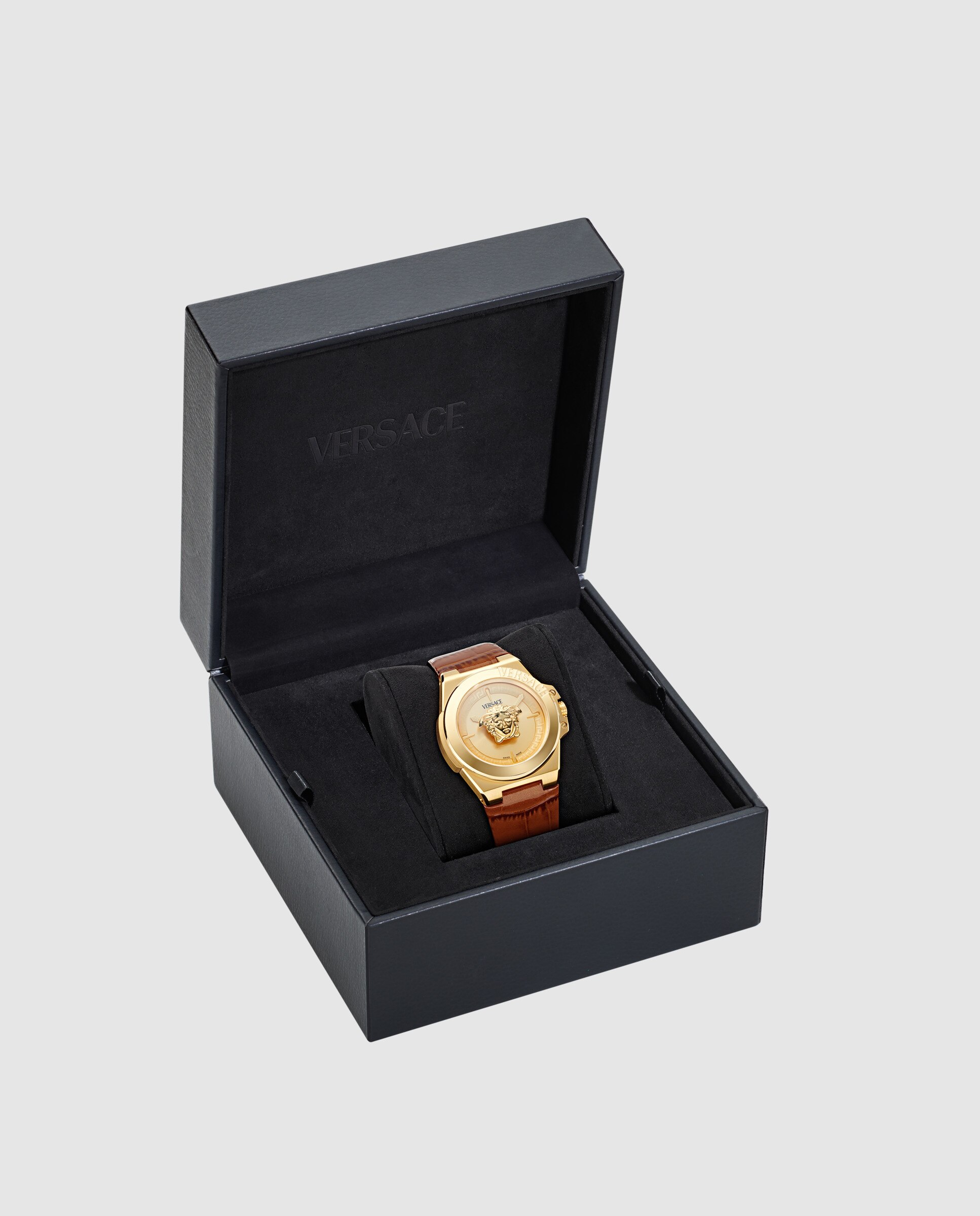 Reloj de mujer Hera VE8D00224 de piel y correa - Versace - Marrón Marrón-5