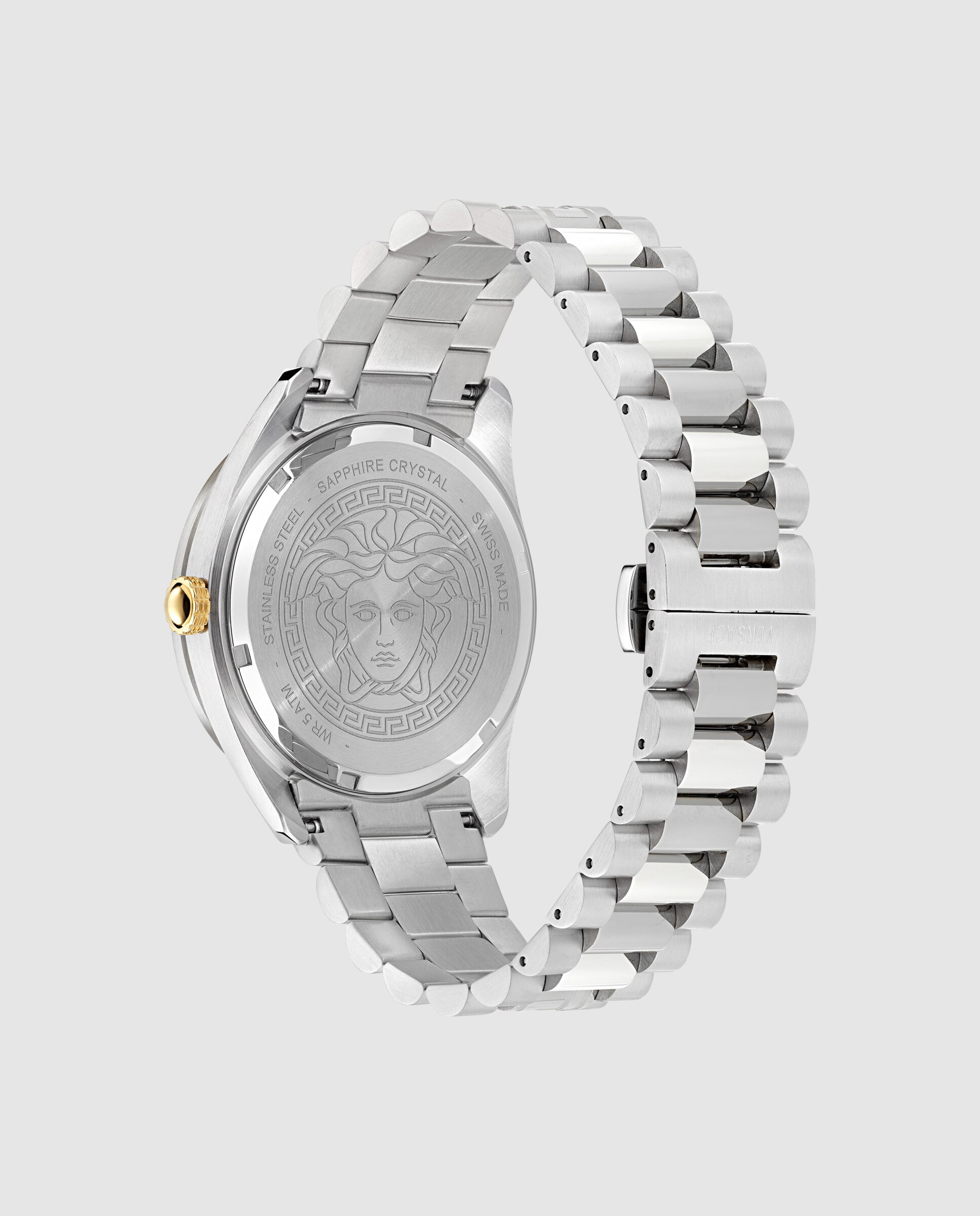 Reloj de hombre timeless v dome ve8e00324 de acero y correa plateada/gris - Versace - Plata Plata-3