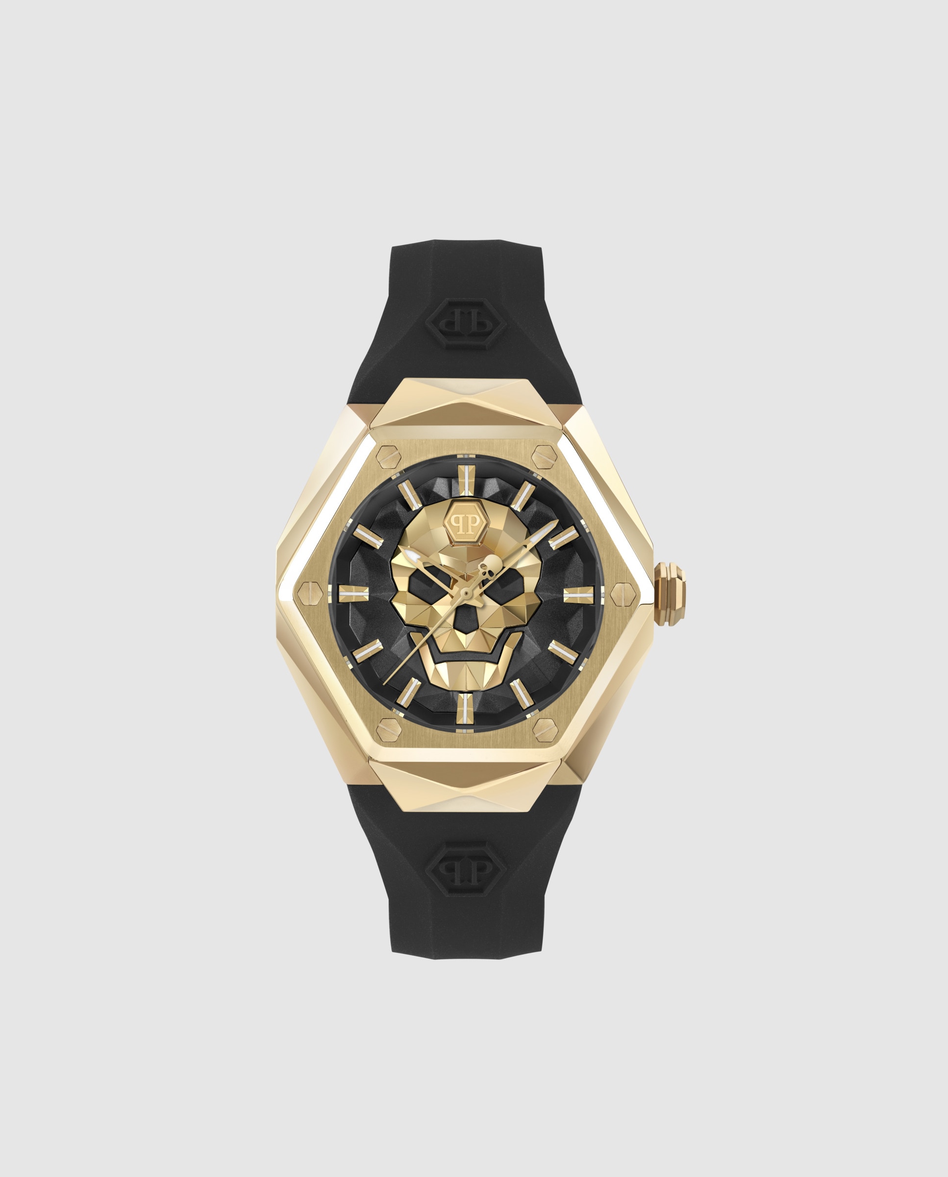 Imagen 0 de Reloj de mujer $kull spikes lady pwada0224 de silicona y correa negra Negro