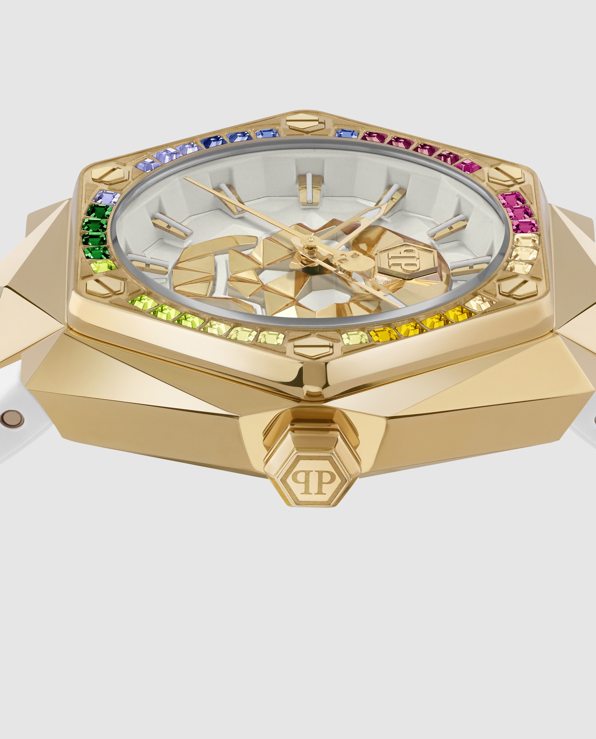 Reloj de mujer $kull spikes lady pwada0324 de silicona y correa blanca - Philipp Plein - Blanco Blanco-2