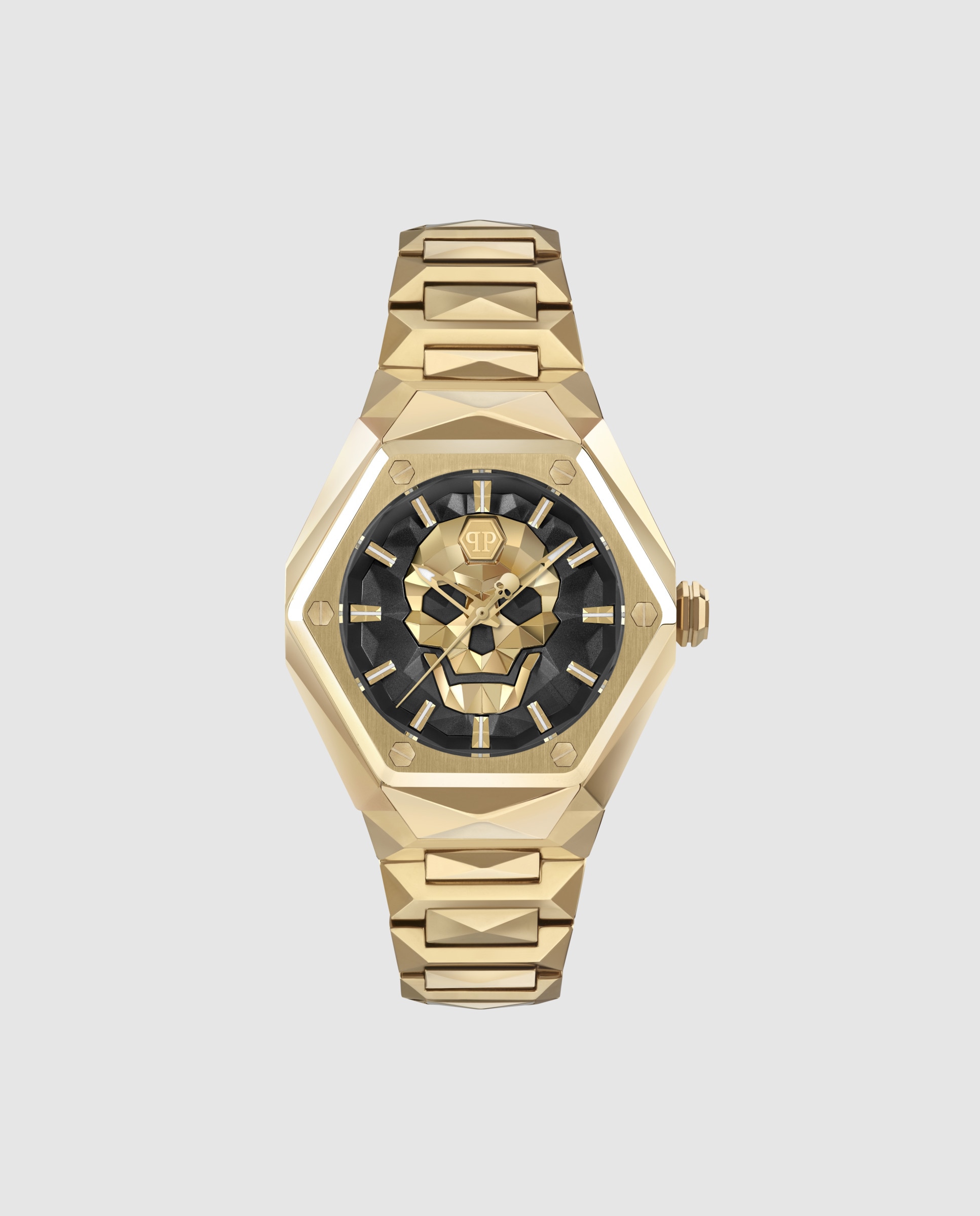 Imagen 0 de Reloj de mujer $kull spikes lady pwada0524 de acero y correa dorada Oro