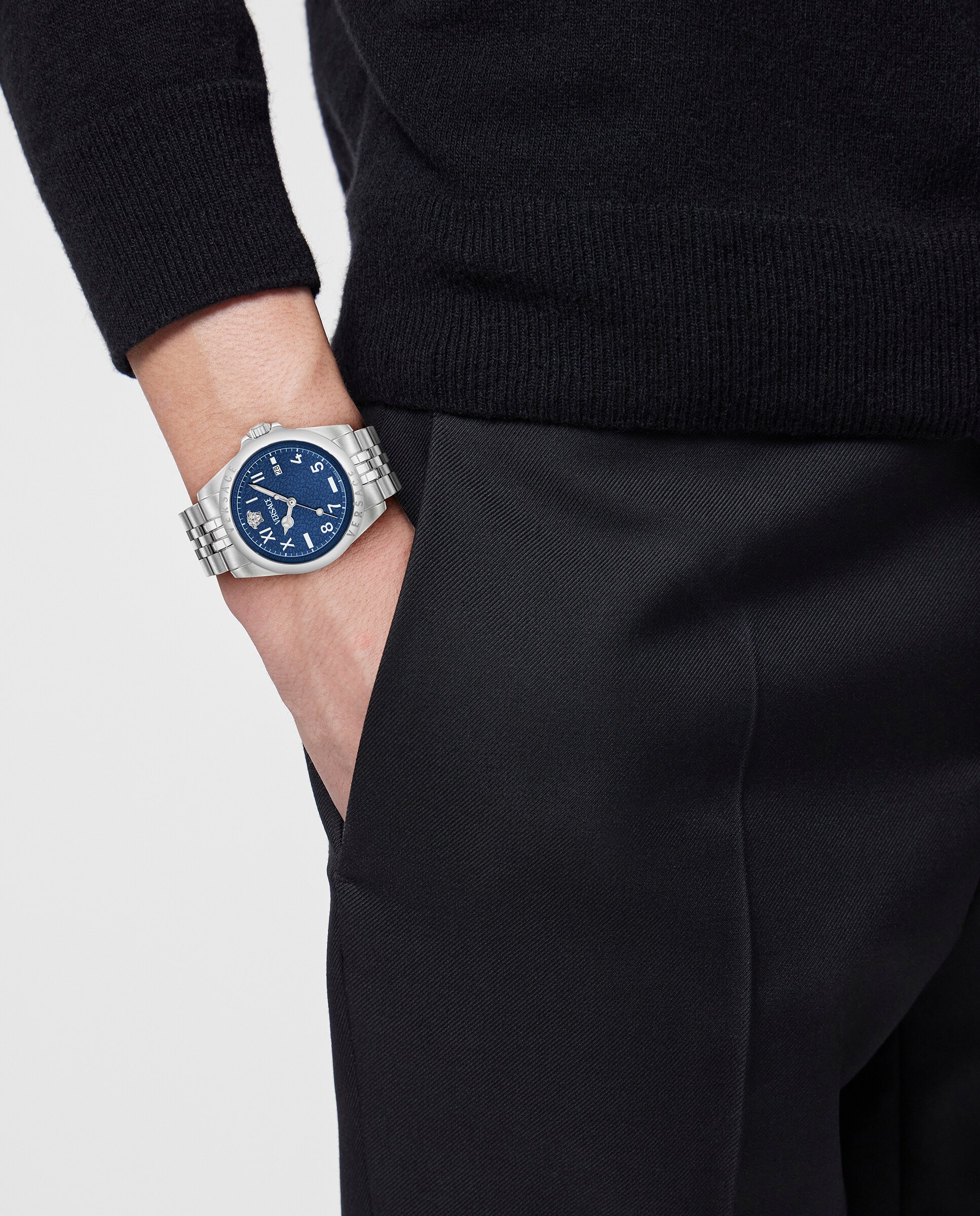Reloj de hombre Anteo VE9H00324 de acero y correa plateada/gris - Versace - Plata Plata-4