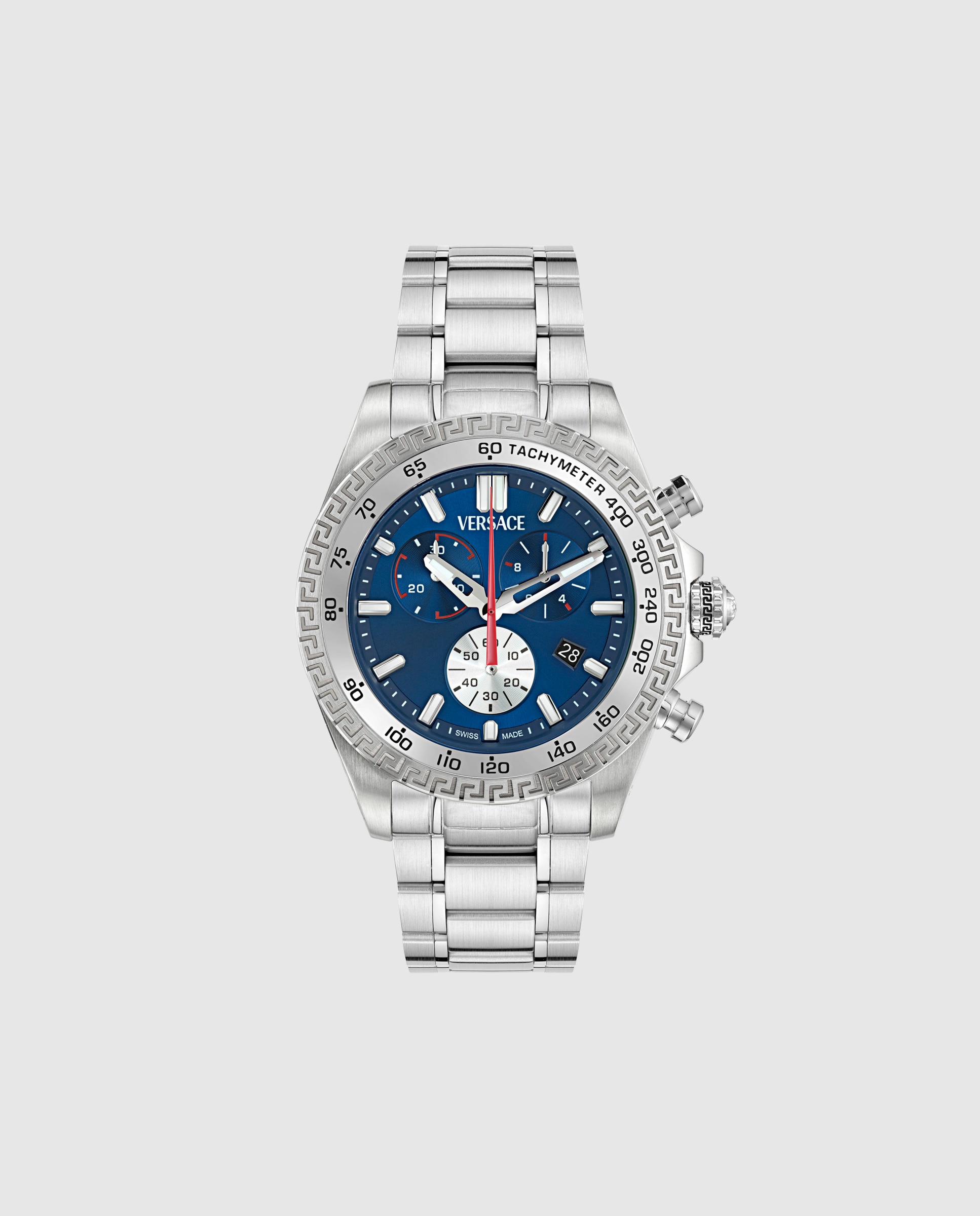 Imagem 0 de Relógio Chrono X Ve9k00324 de Aço e Correia Prateada/cinzento