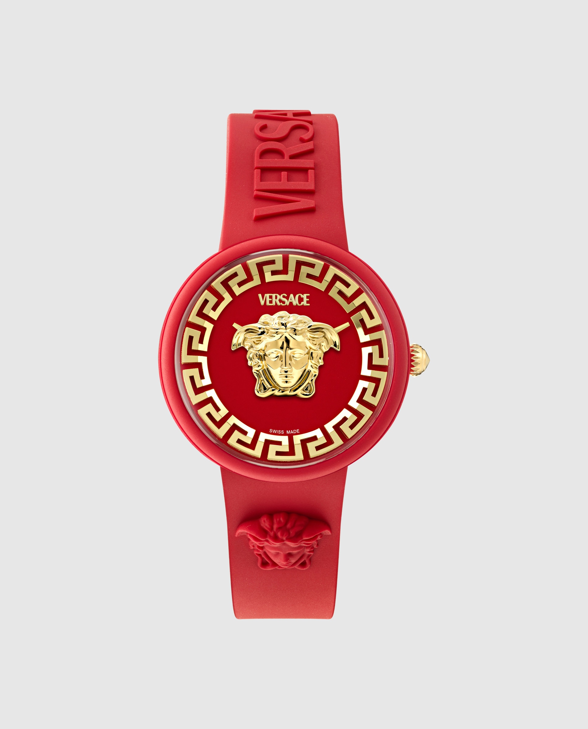 Imagem 0 de Relógio Unissexo Medusa Pop Ve8j00324 de Silicone e Bracelete Vermelha