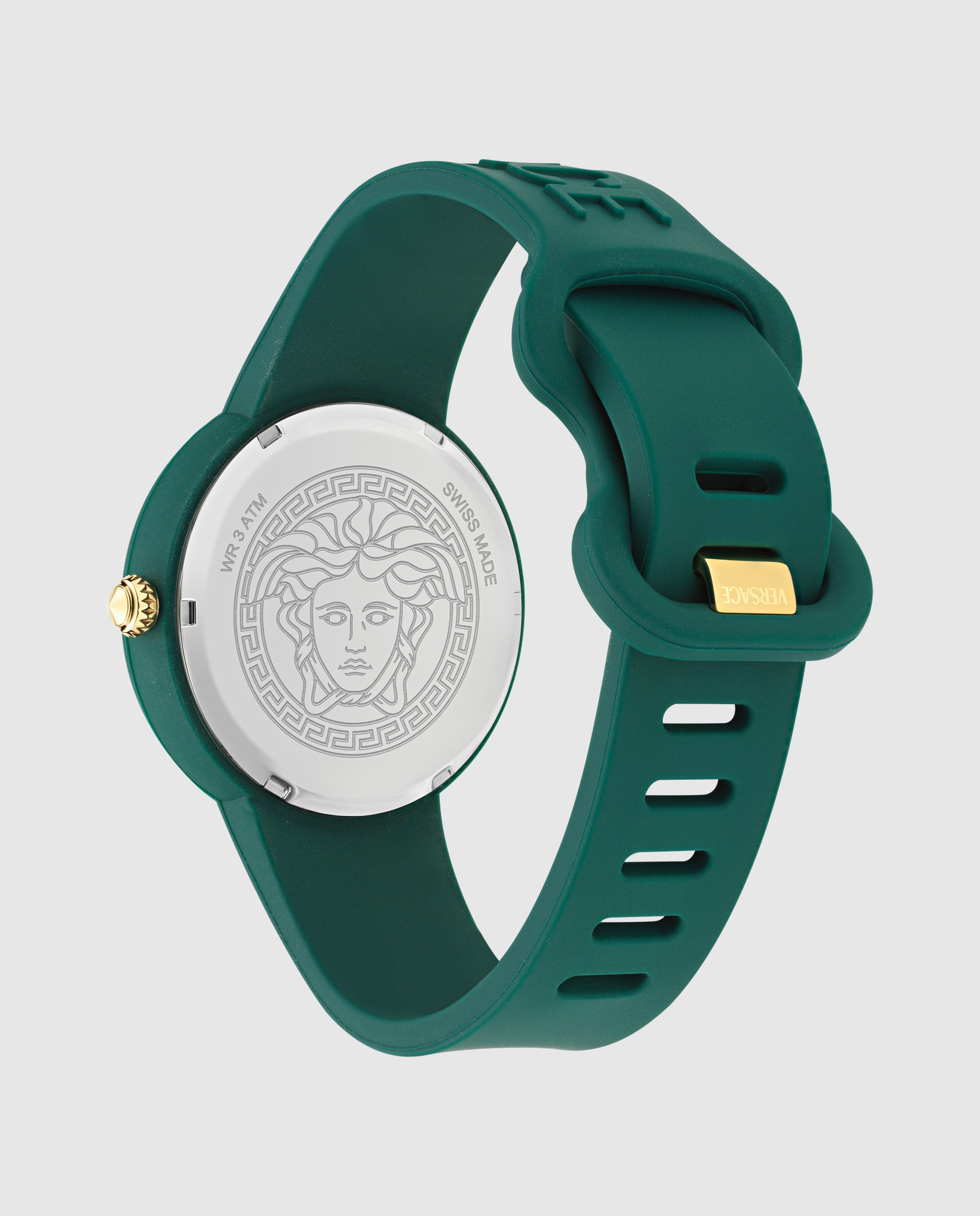 Reloj unisex Medusa pop VE8J00424 de silicona y correa - Versace - Verde Verde-3