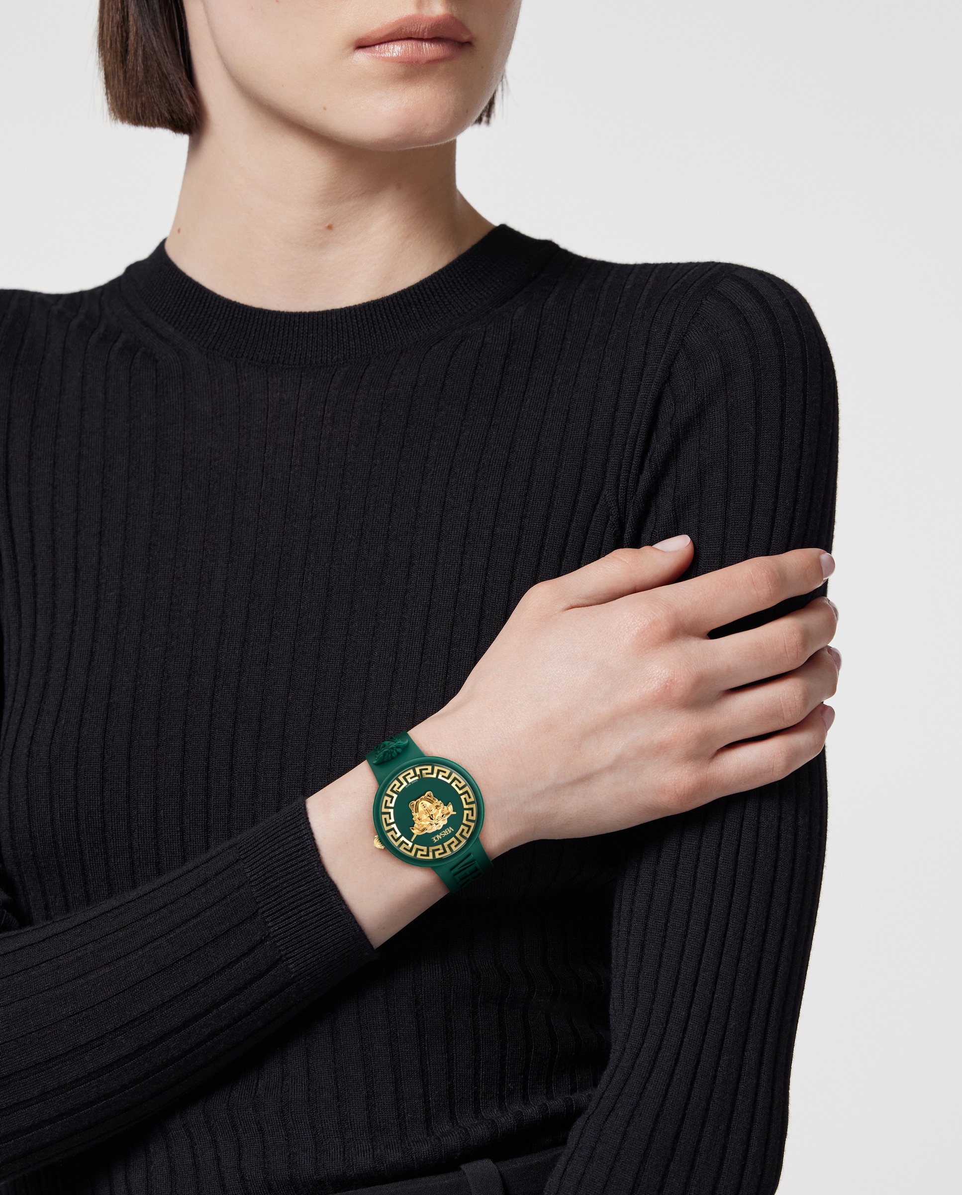 Reloj unisex Medusa pop VE8J00424 de silicona y correa - Versace - Verde Verde-4
