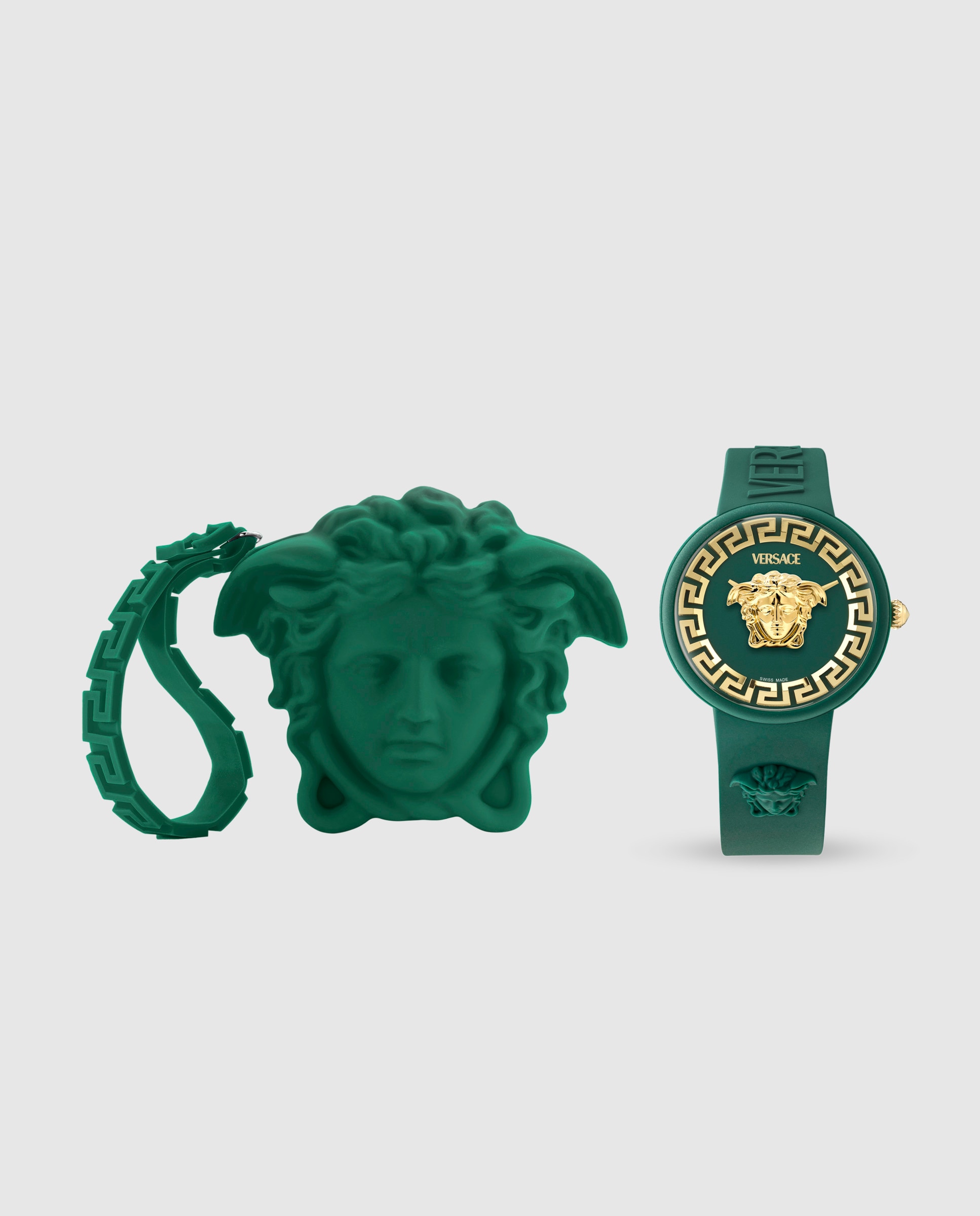 Reloj unisex Medusa pop VE8J00424 de silicona y correa - Versace - Verde Verde-5