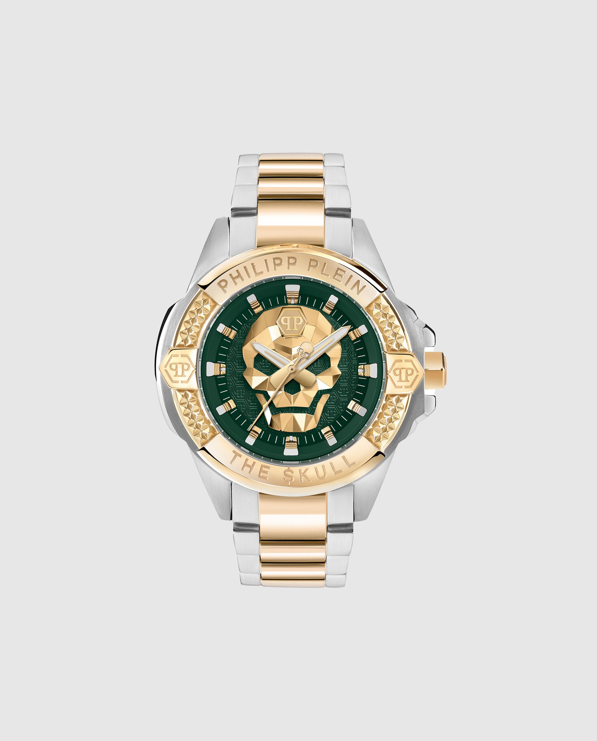 Philipp Plein - Reloj de hombre The $kull PWAAA2825 de acero y correa plateada/gris.