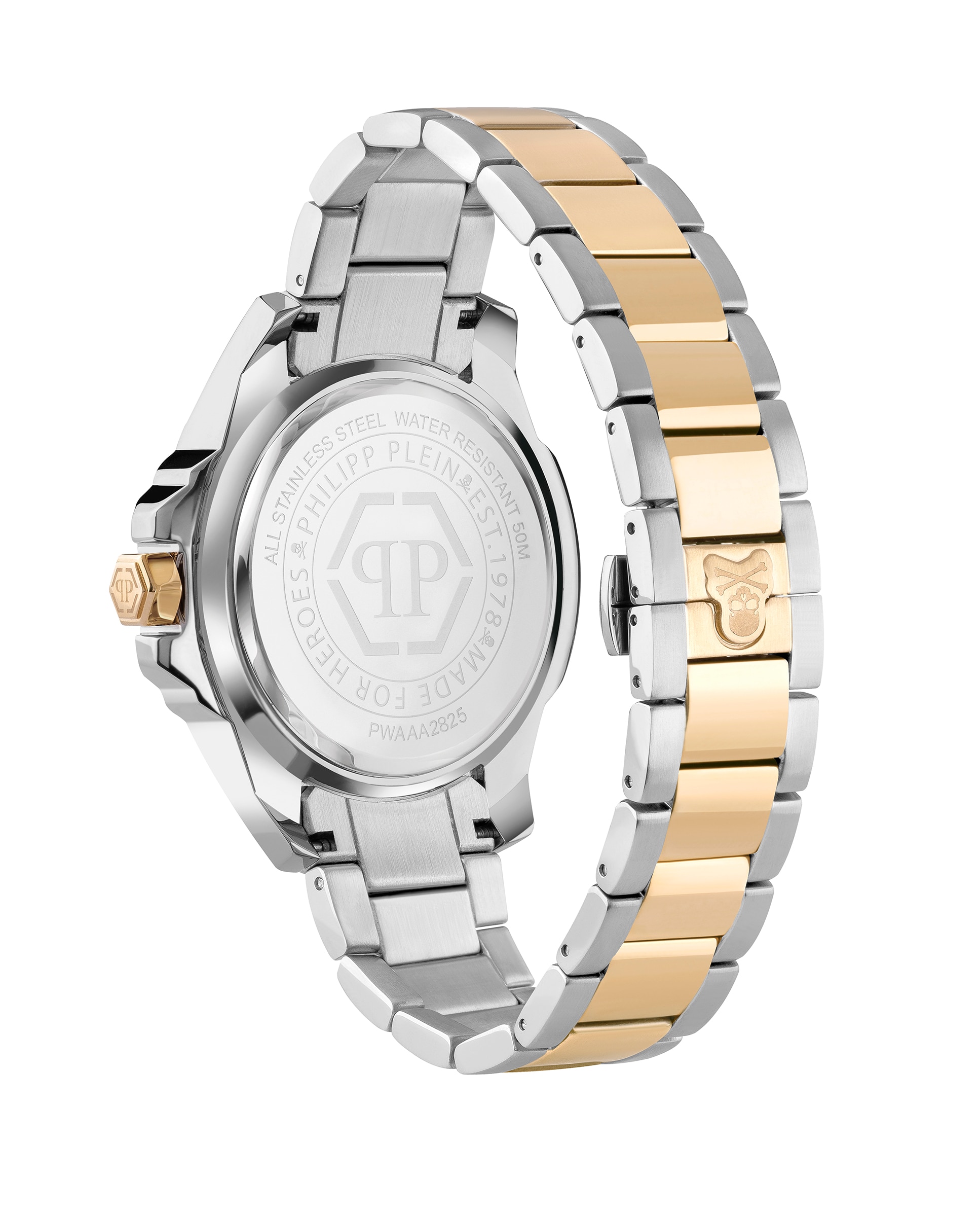 Reloj de hombre the $kull pwaaa2825 de acero y correa plateada/gris - Philipp Plein - Plata Plata-2