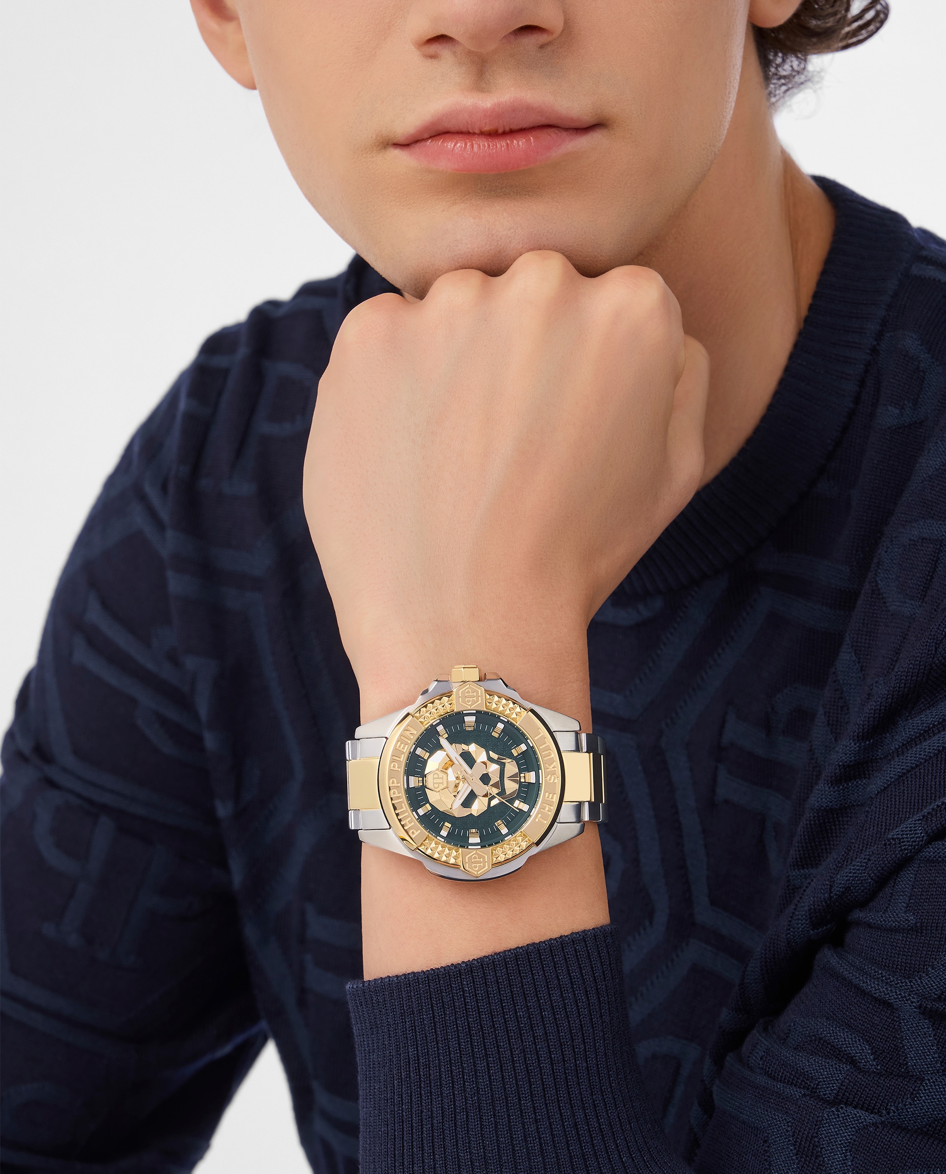 Reloj de hombre the $kull pwaaa2825 de acero y correa plateada/gris - Philipp Plein - Plata Plata-4