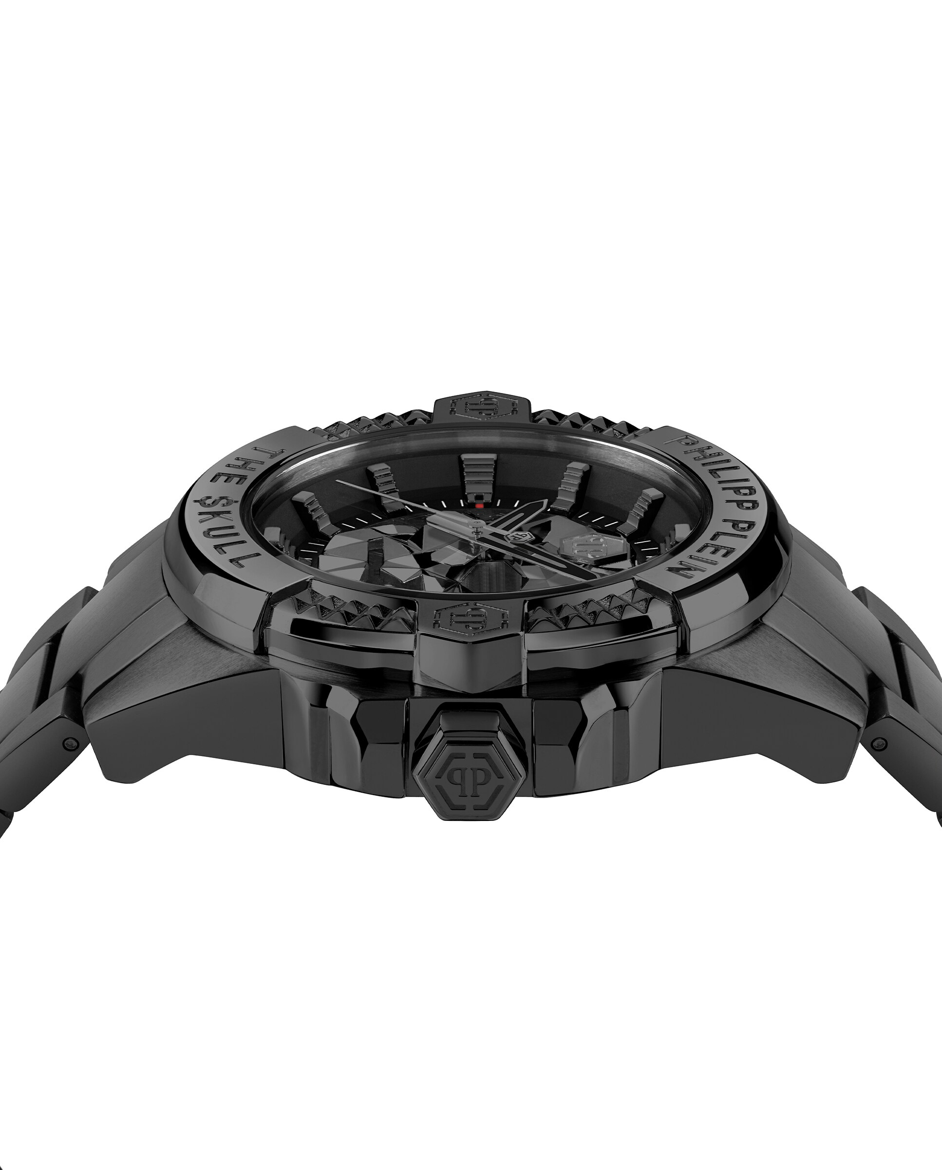 Reloj de hombre the $kull pwaaa3025 de acero y correa negra - Philipp Plein - Negro Negro-3