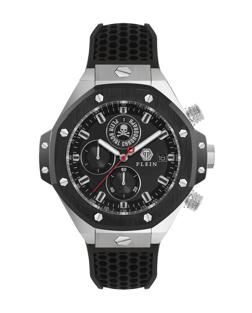 Imagen 0 de Reloj de hombre Plein chr royal sport PWLFA0225 de silicona y correa negra