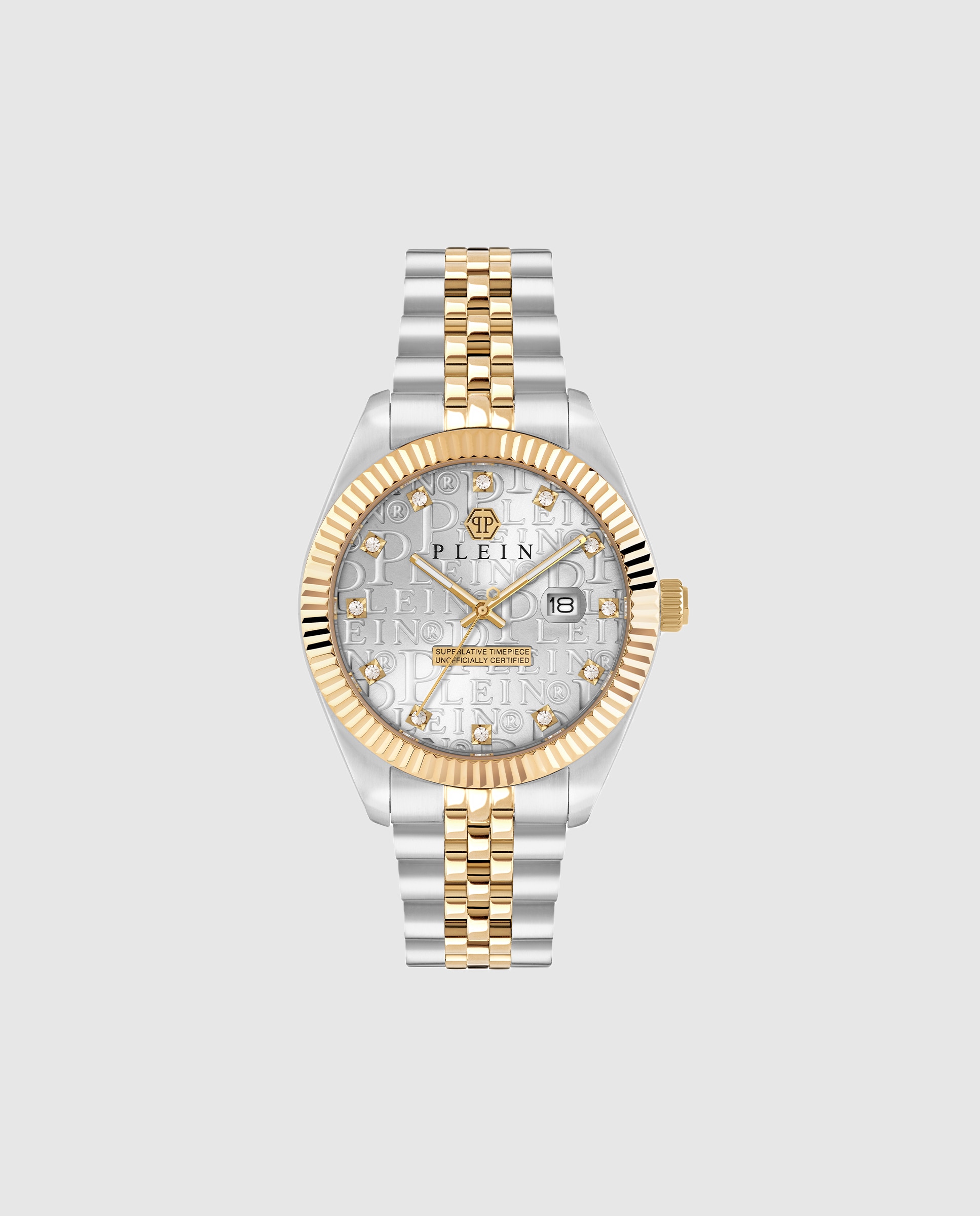 Imagen 0 de Reloj de hombre new date superlative pwmfa0425 de acero y correa plateada/gris Plata