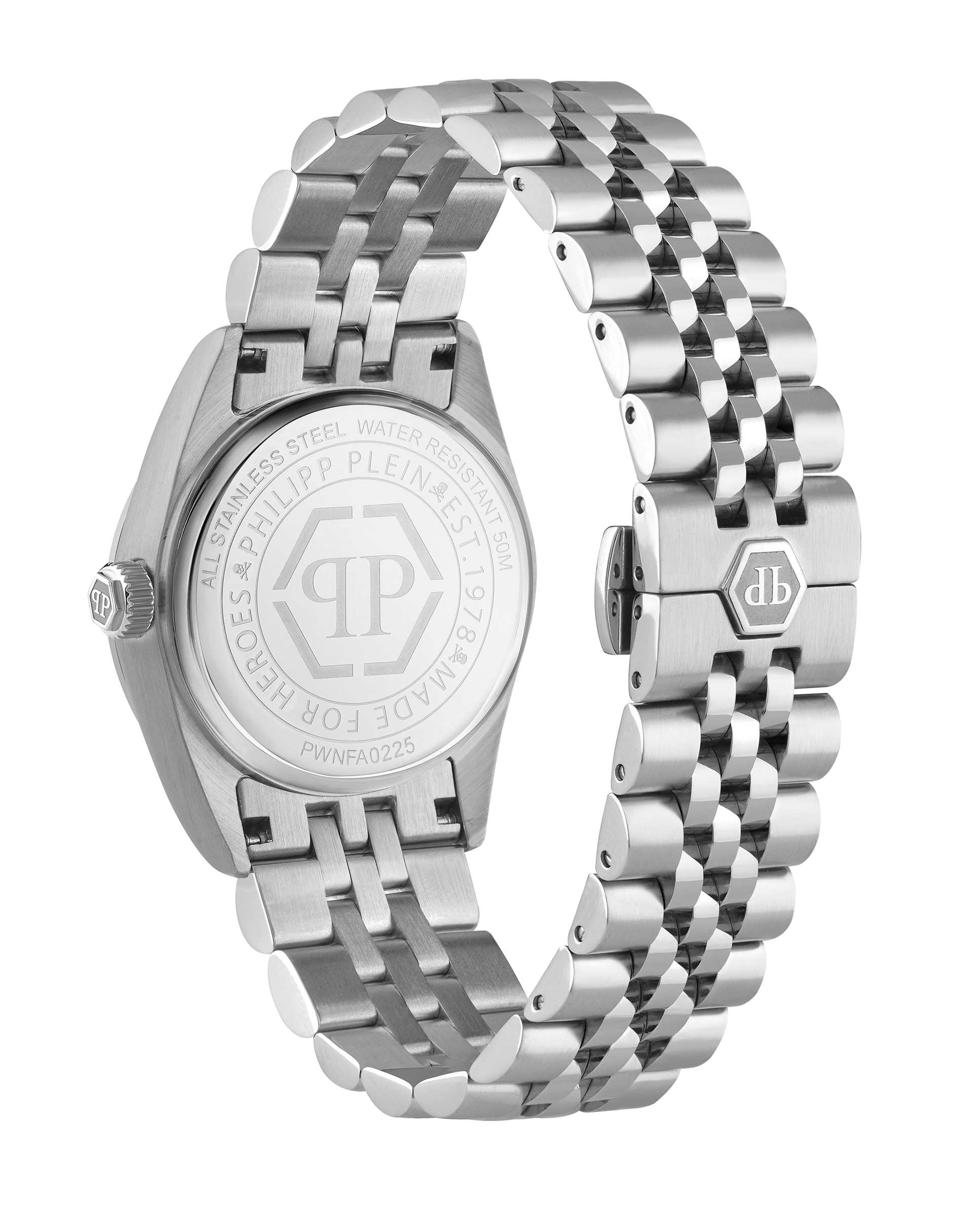 Reloj de mujer new date superlative pwnfa0225 de acero y correa plateada/gris - Philipp Plein - Plata Plata-2