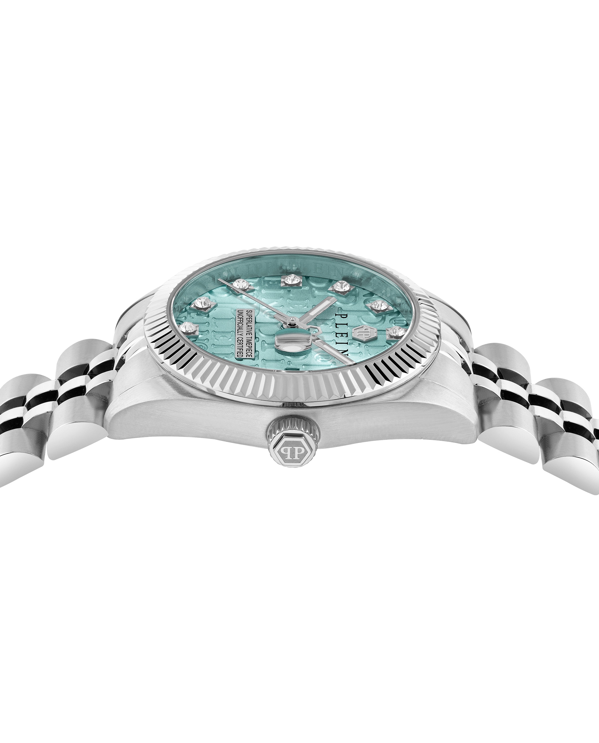 Reloj de mujer new date superlative pwnfa0225 de acero y correa plateada/gris - Philipp Plein - Plata Plata-3