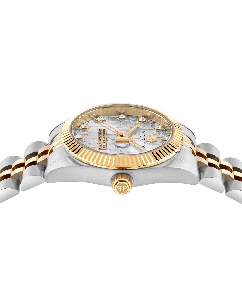 Reloj de mujer New date superlative PWNFA0425 de acero y correa plateada/gris Plata-3