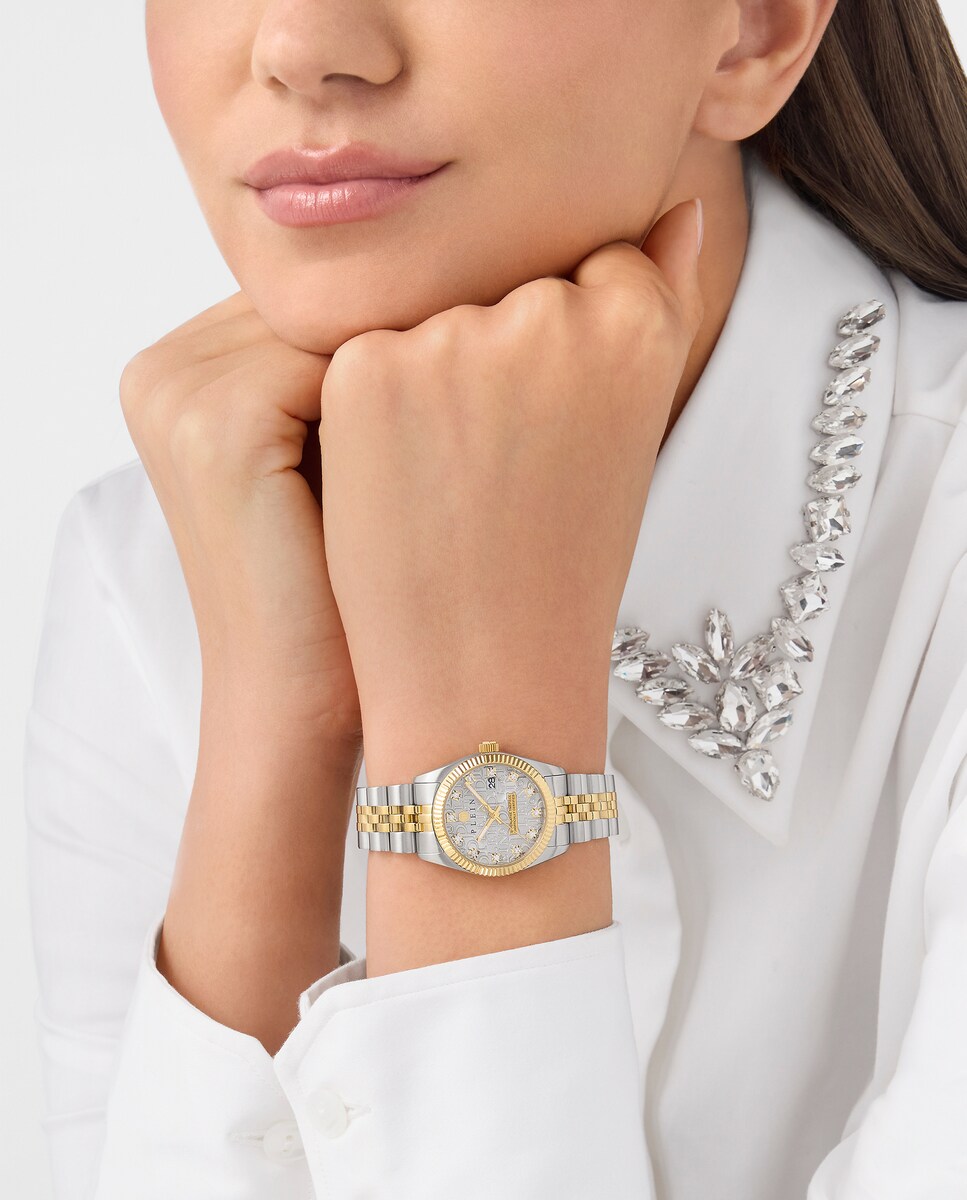 Reloj de mujer New date superlative PWNFA0425 de acero y correa plateada/gris Plata-4