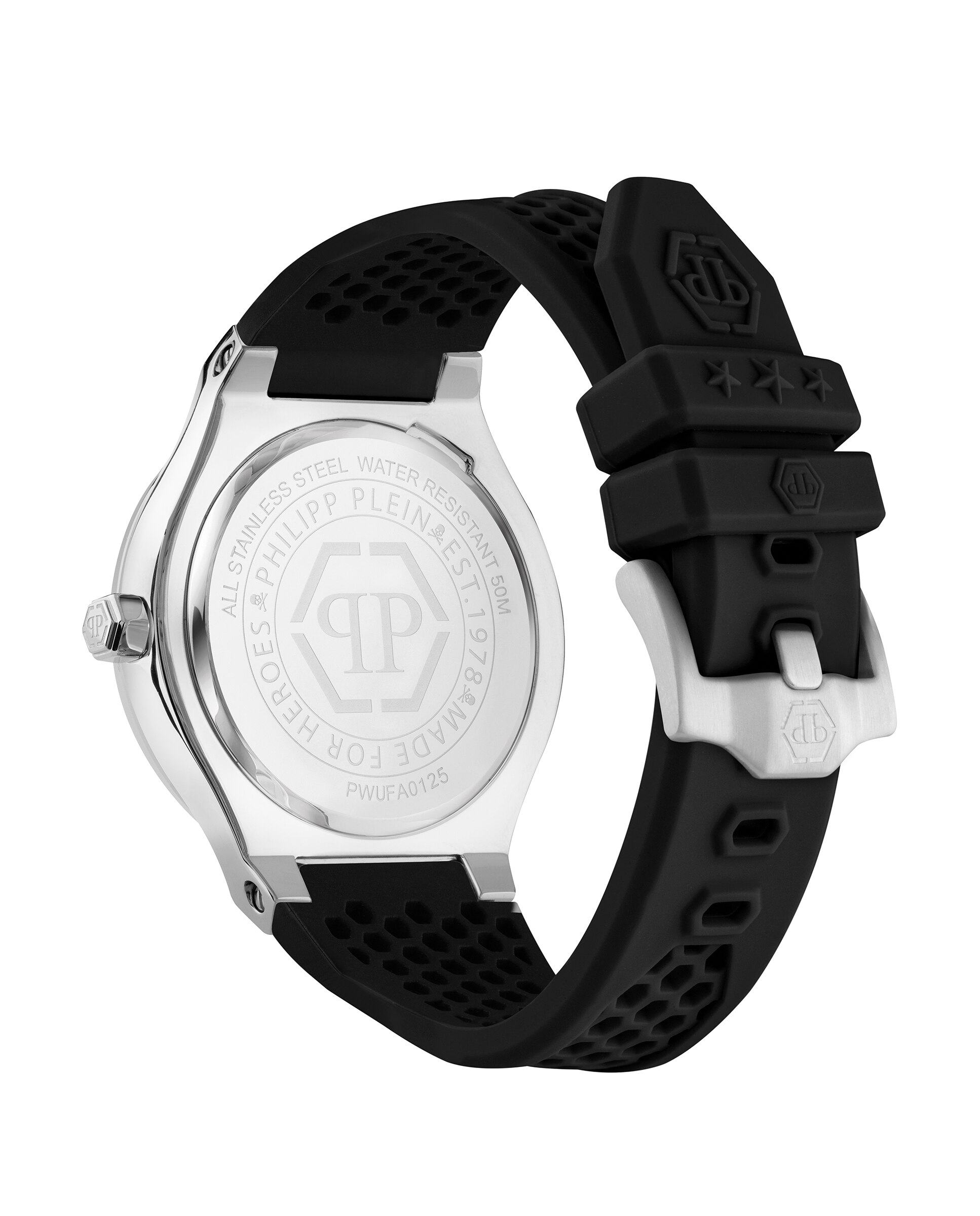 Reloj de hombre new gent line pwufa0125 de silicona y correa negra - Philipp Plein - Negro Negro-2