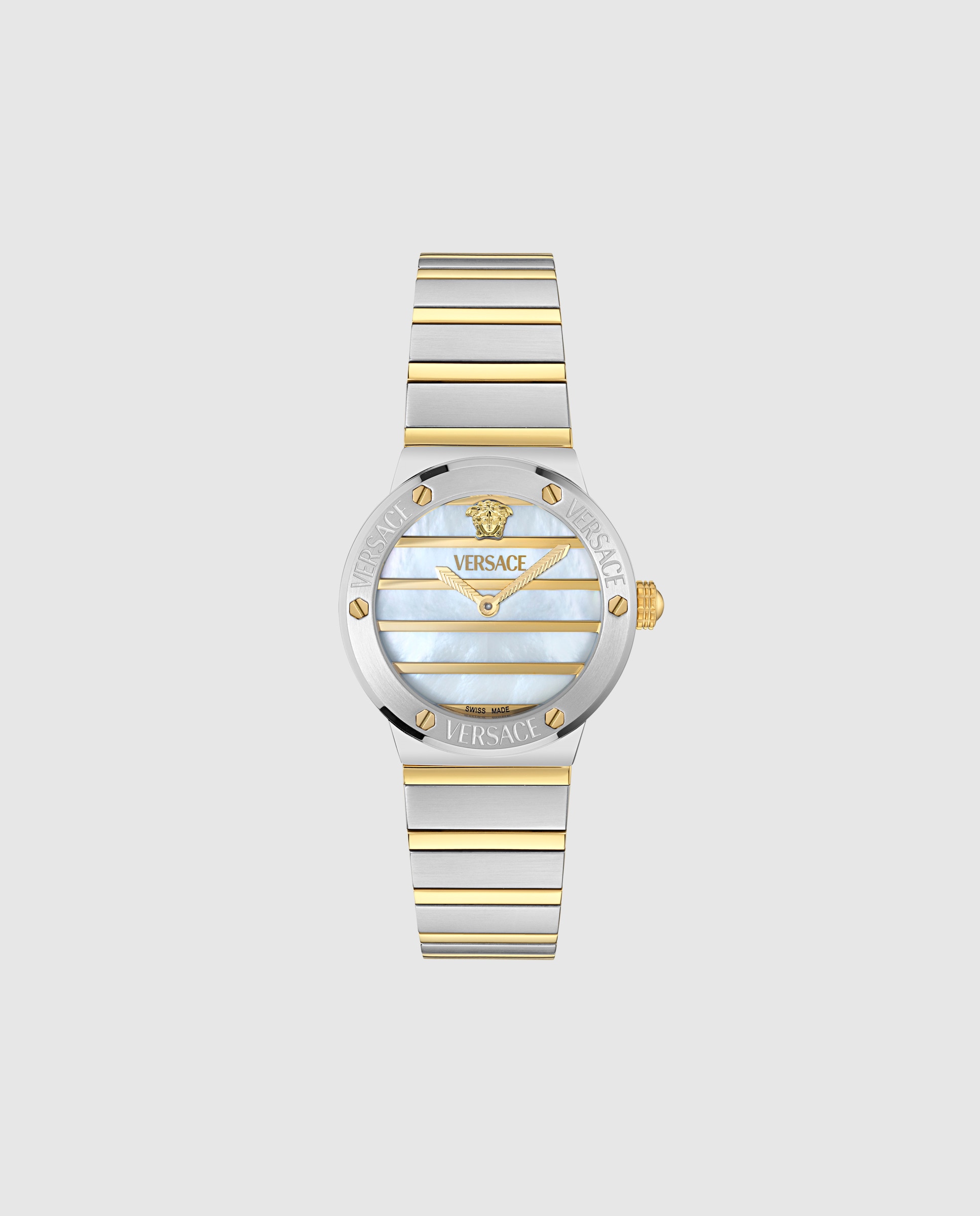 Reloj de mujer greca logo pearl ve0s00325 de acero y correa plateada/gris - Versace - Plata Plata-1