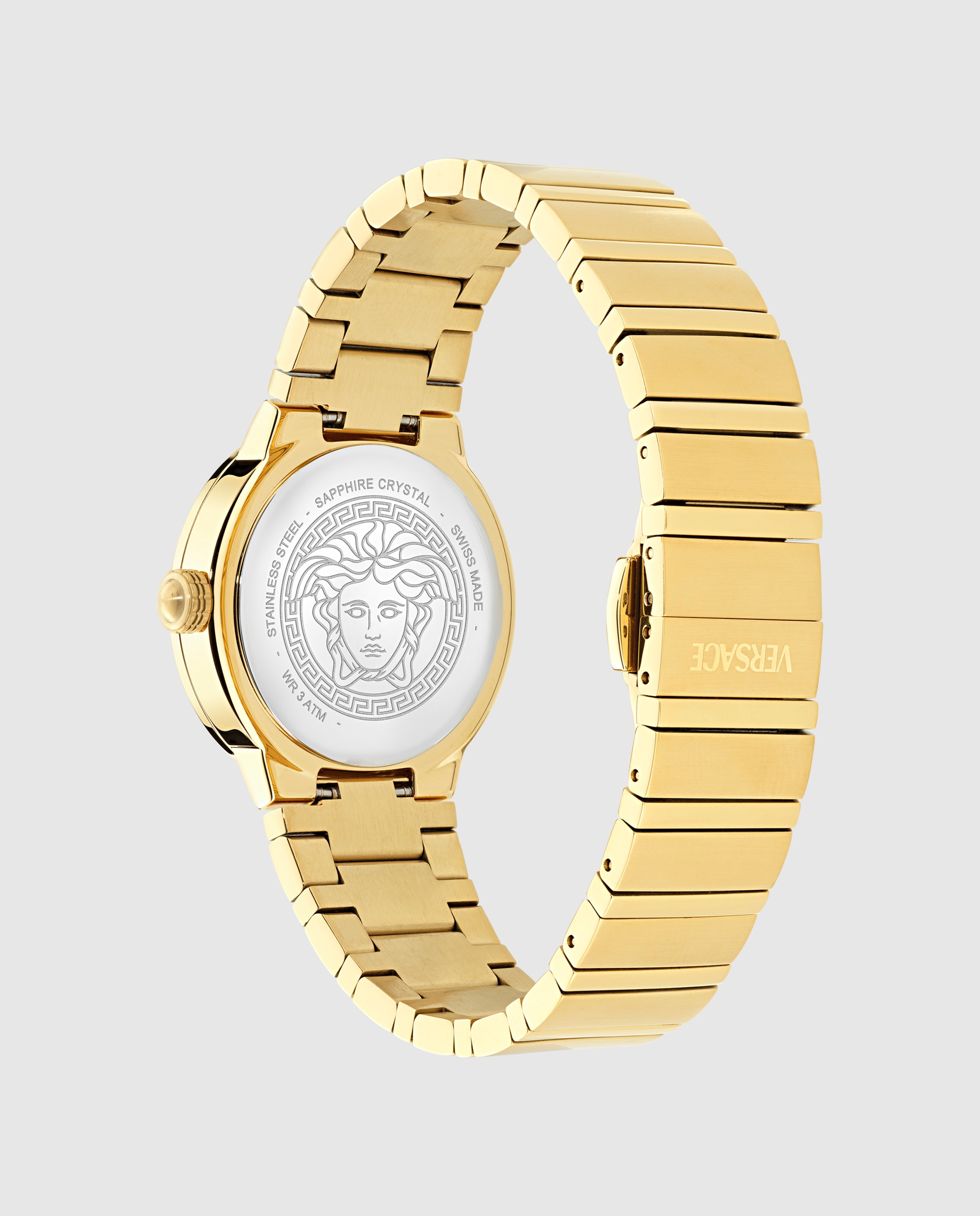 Reloj de mujer greca logo pearl ve0s00425 de acero y correa dorada - Versace - Oro Oro-3