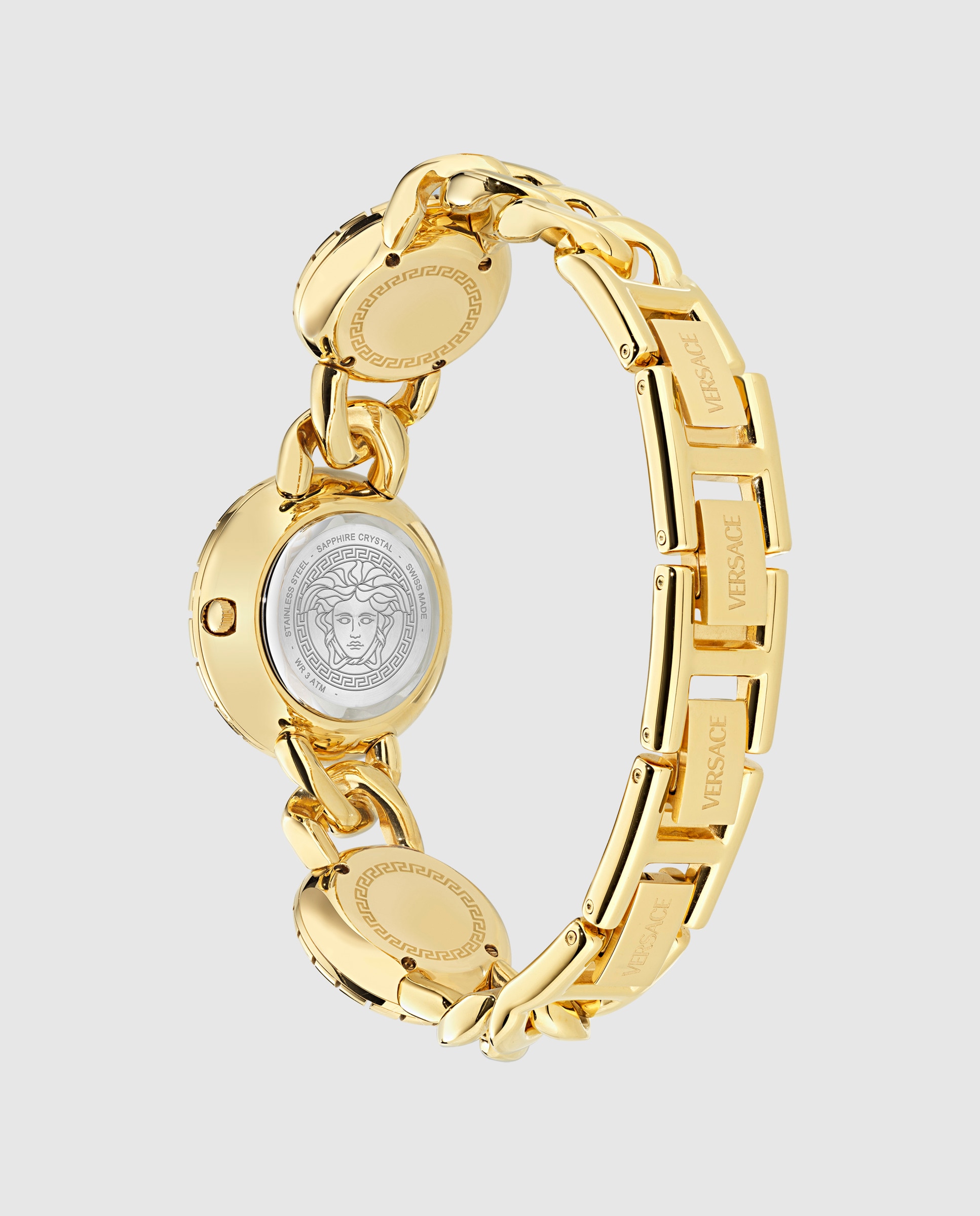 Reloj de mujer la greca stud icon ve0q00425 de acero y correa dorada - Versace - Oro Oro-3